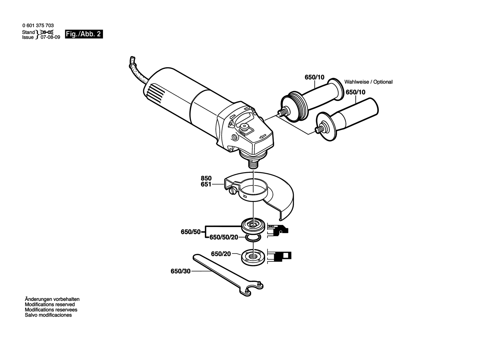 Bosch GWS 6-100 parts diagram, sheet 2