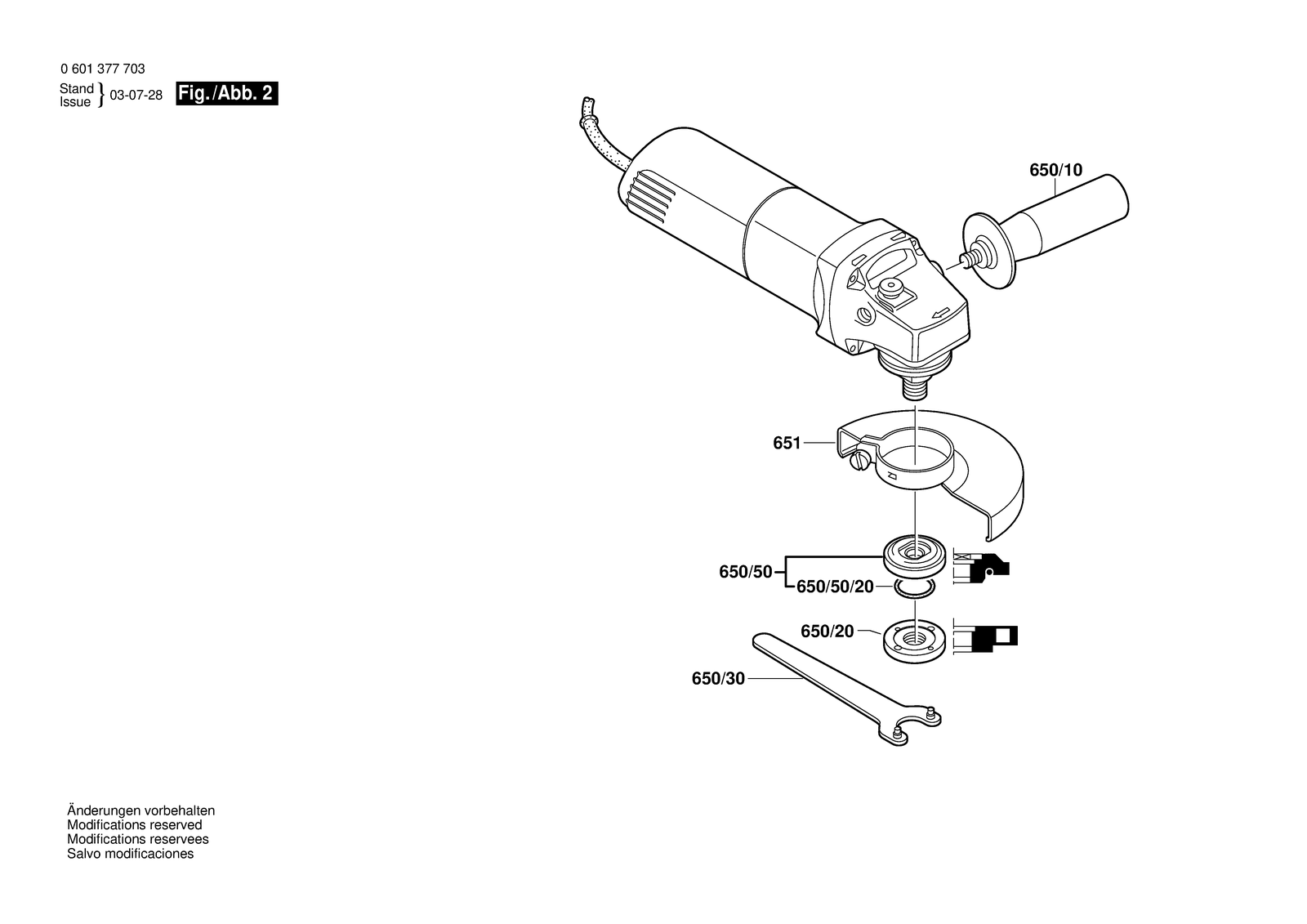 Bosch RG 125 C parts diagram, sheet 2