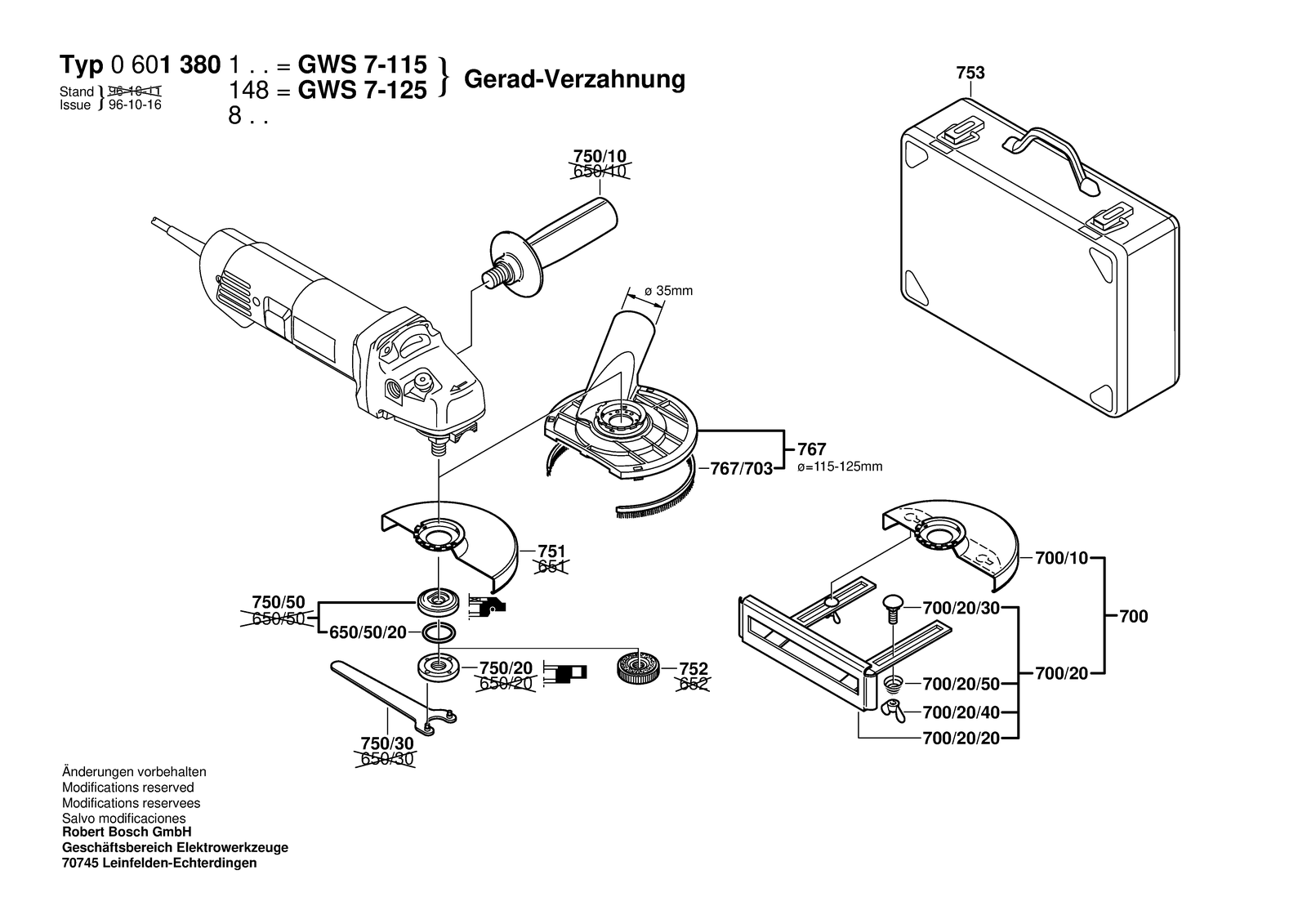 Bosch GWS 7-115 parts diagram, sheet 2