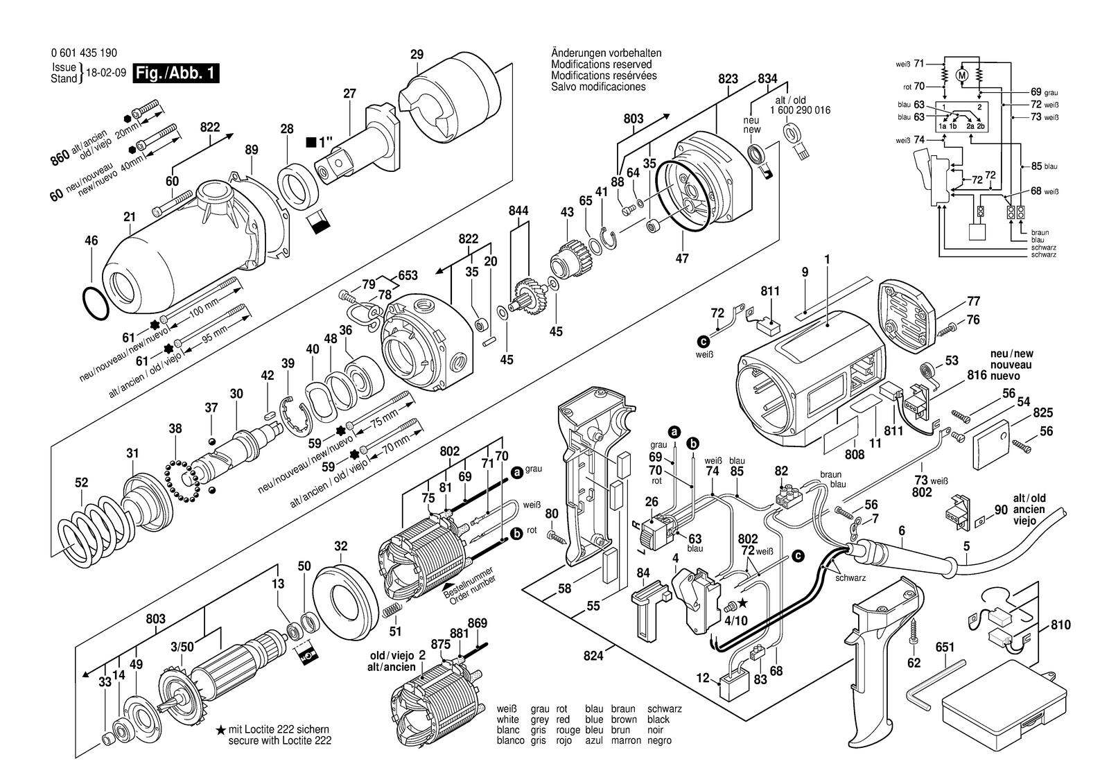 Bosch GDS 30 parts diagram, sheet 1
