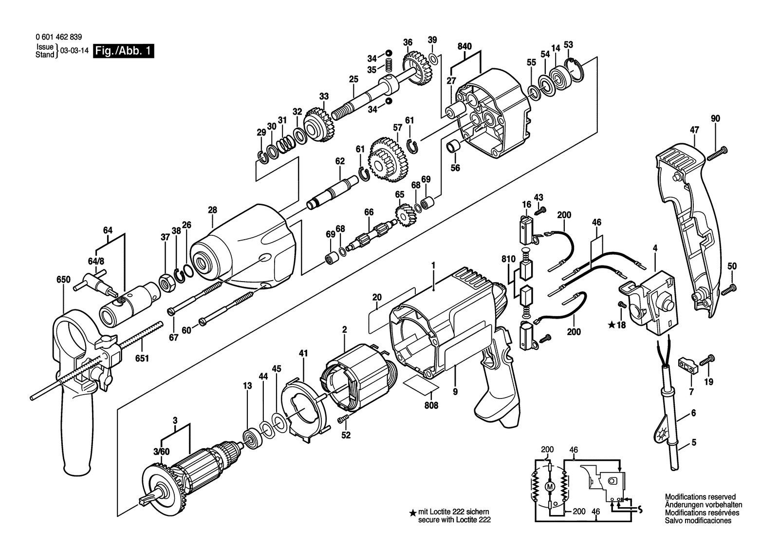 Bosch GGW 10 E parts diagram, sheet 1