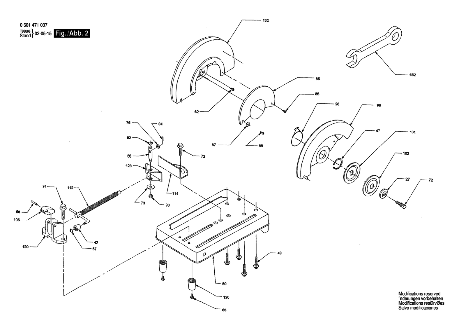 Bosch GCO 14 parts diagram, sheet 2