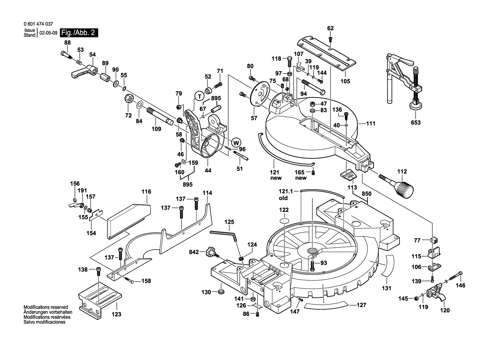 Bosch GCM 12 parts diagram, sheet 2
