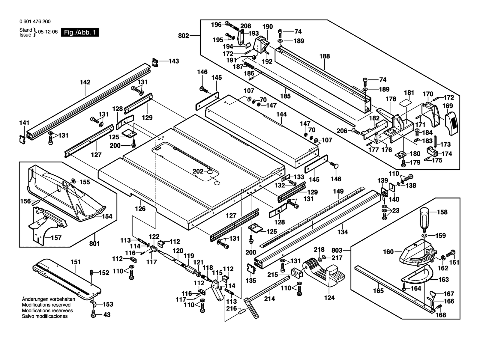 Bosch 4000 parts diagram, sheet 1