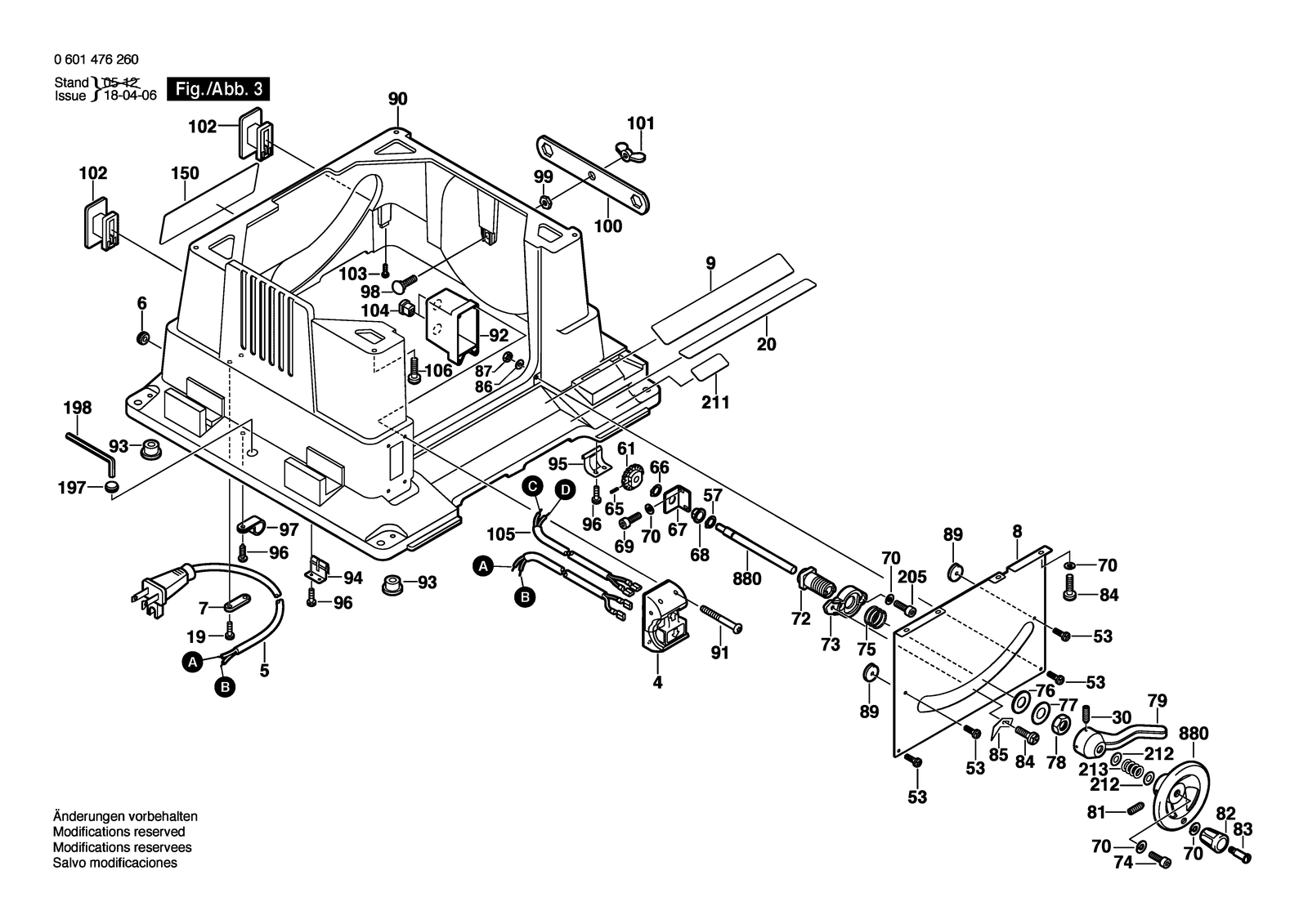 Bosch 4000 parts diagram, sheet 3