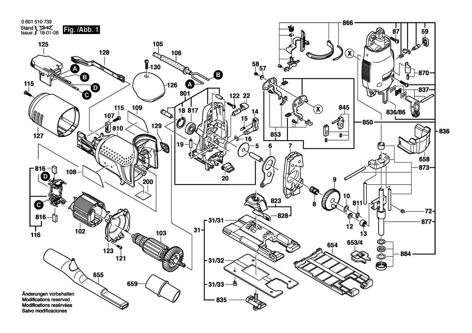 Bosch 1591 EVS parts diagram, sheet 1