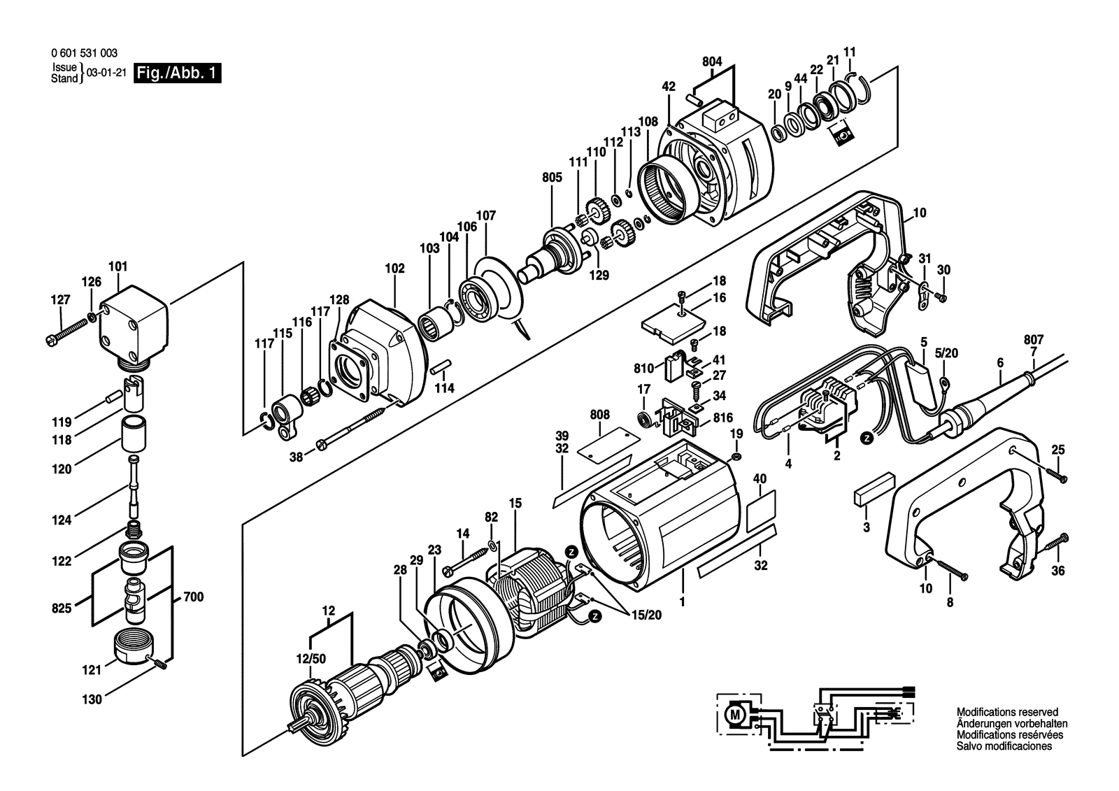 Bosch 1531 parts diagram, sheet 1