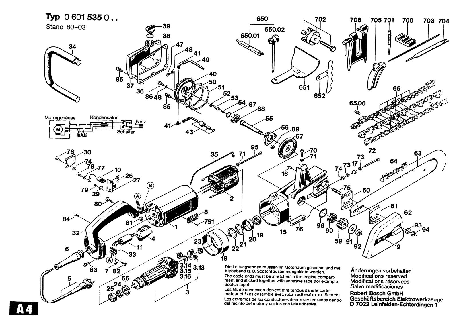 Bosch 0601535001 parts diagram, sheet 1
