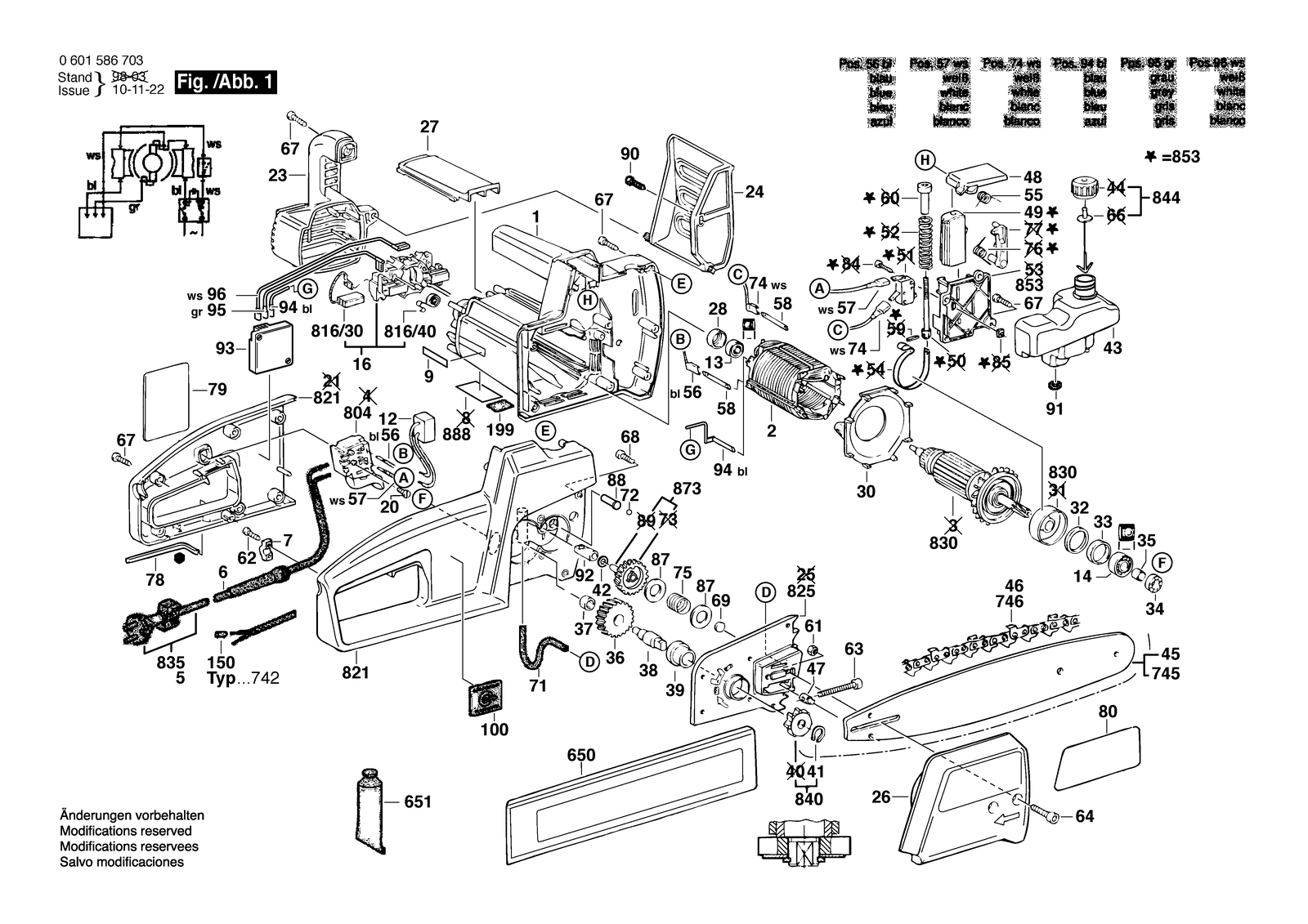 Bosch GKE 35 BC parts diagram, sheet 1