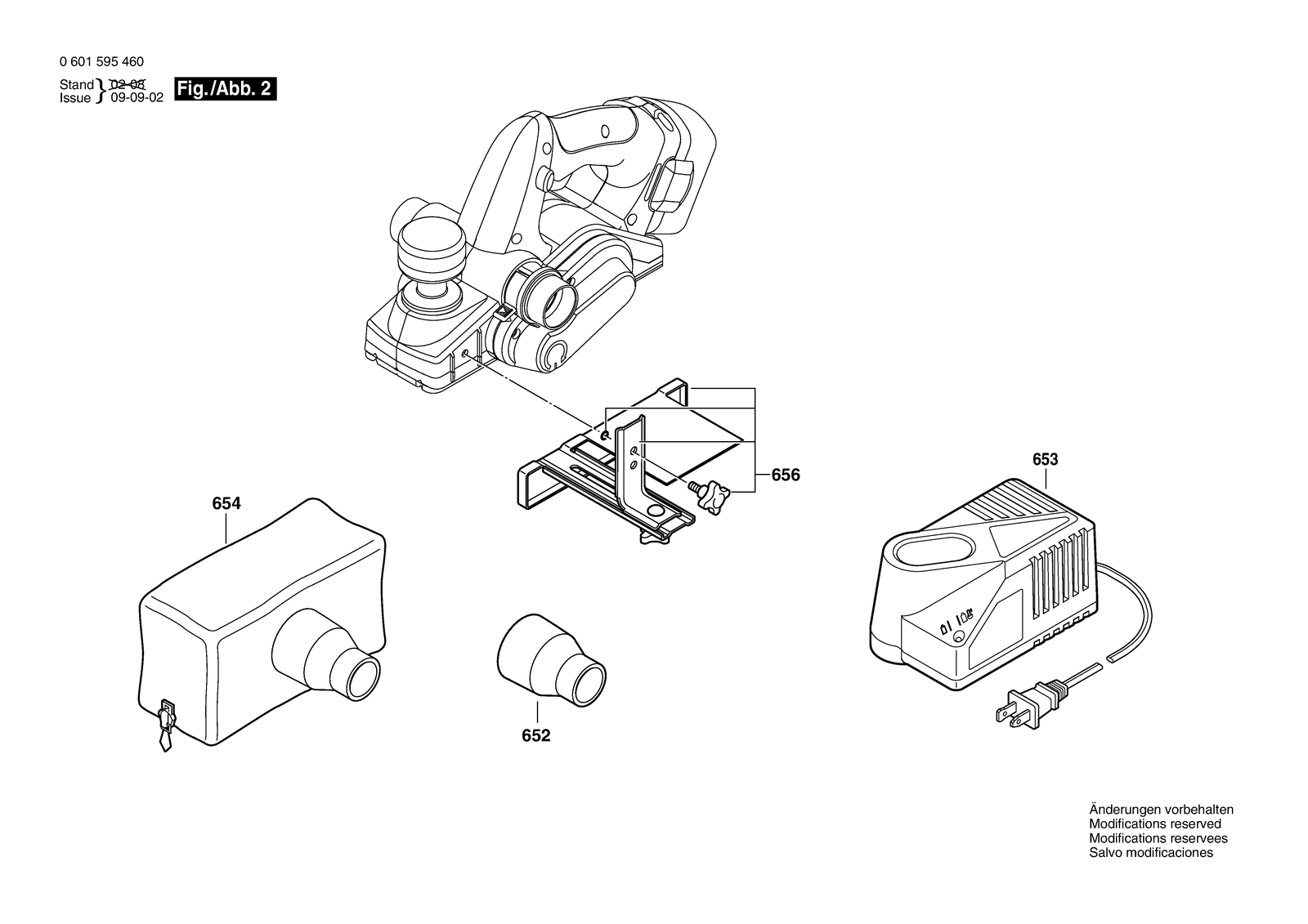 Bosch GHO 14,4 V parts diagram, sheet 2