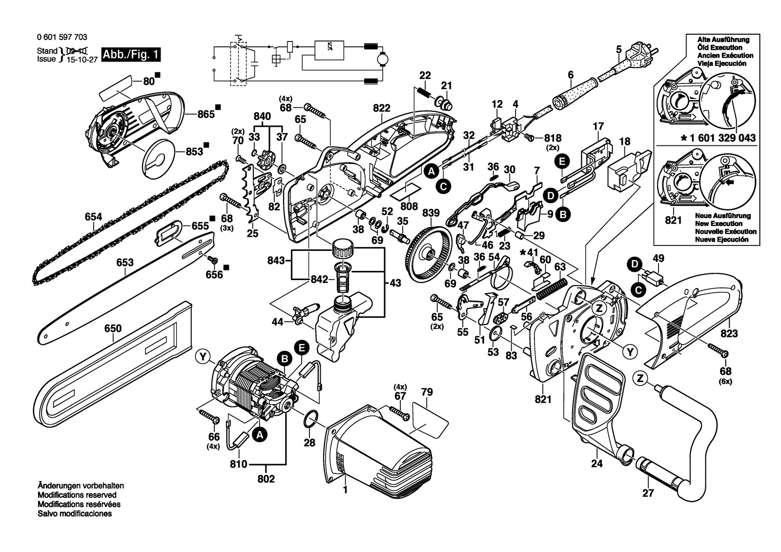 Bosch GKE 35 BCE parts diagram, sheet 1