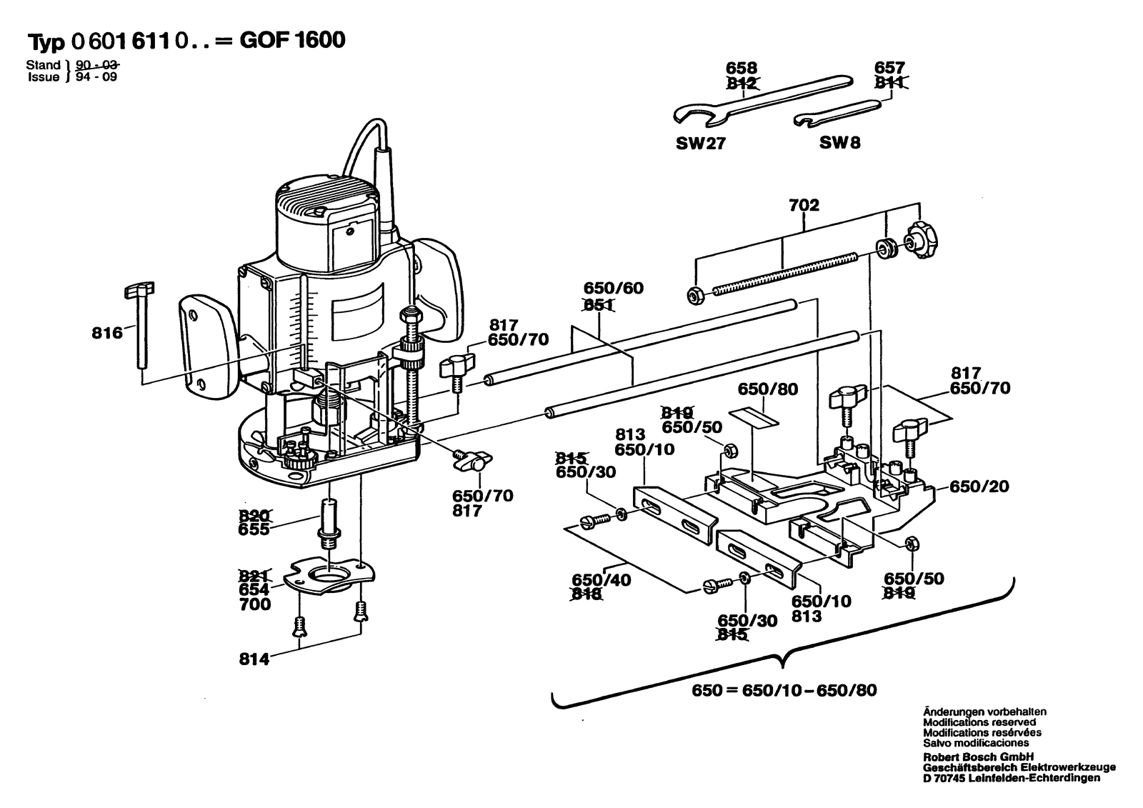 Bosch GOF 1600 parts diagram, sheet 2