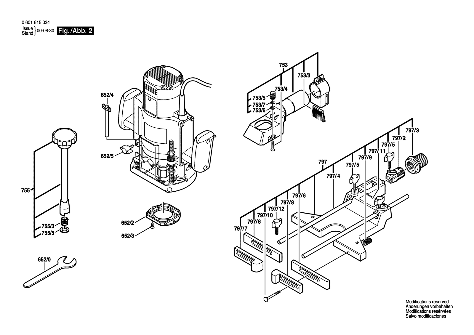 Bosch 1615 parts diagram, sheet 2