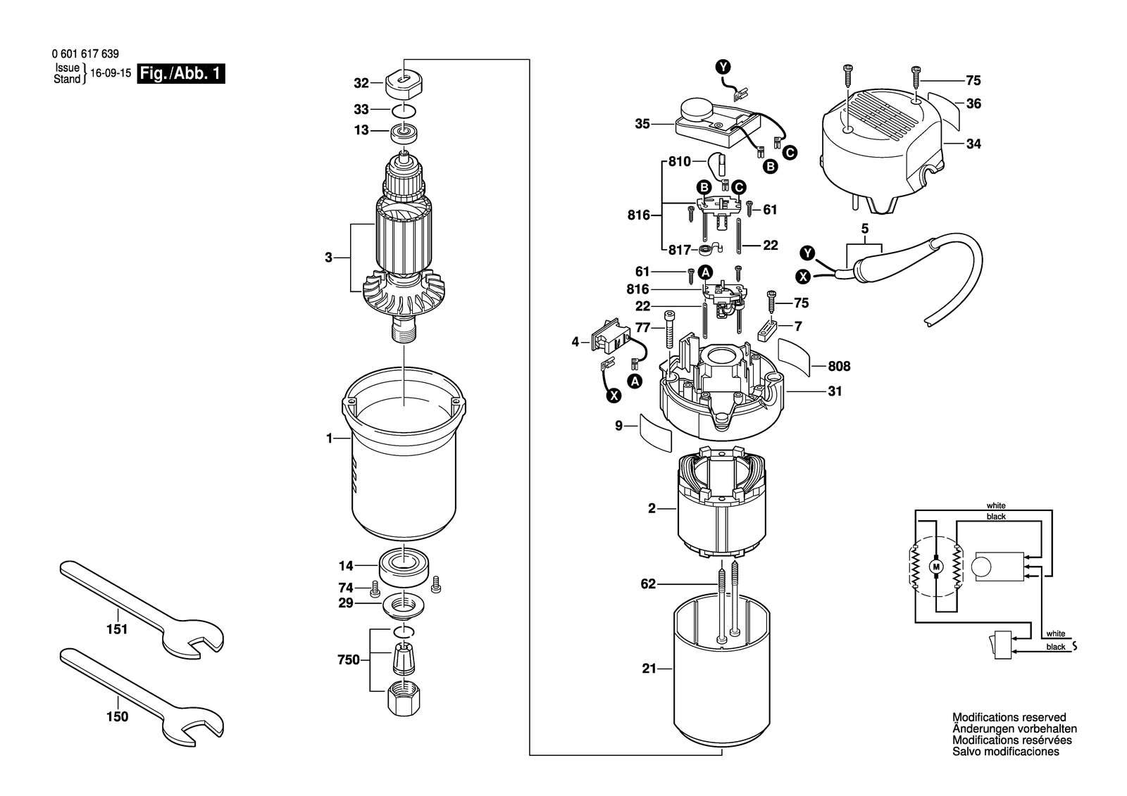 Bosch 1617 EVS parts diagram, sheet 1