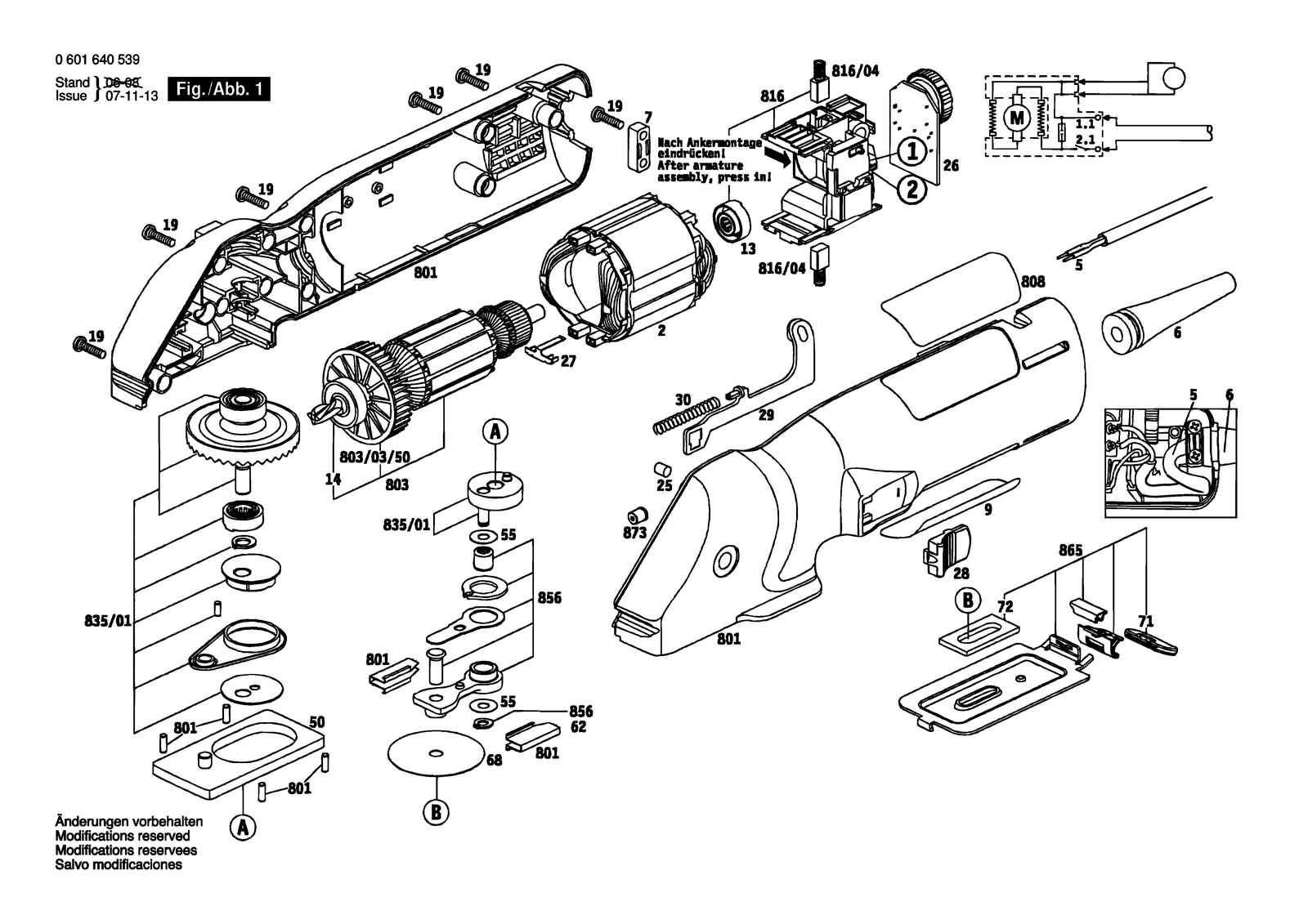 Bosch 1640 VS parts diagram, sheet 1