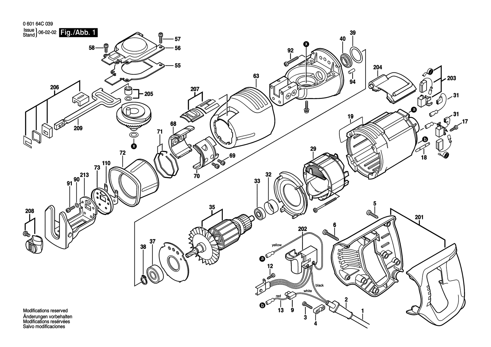 Bosch RS5 parts diagram, sheet 1