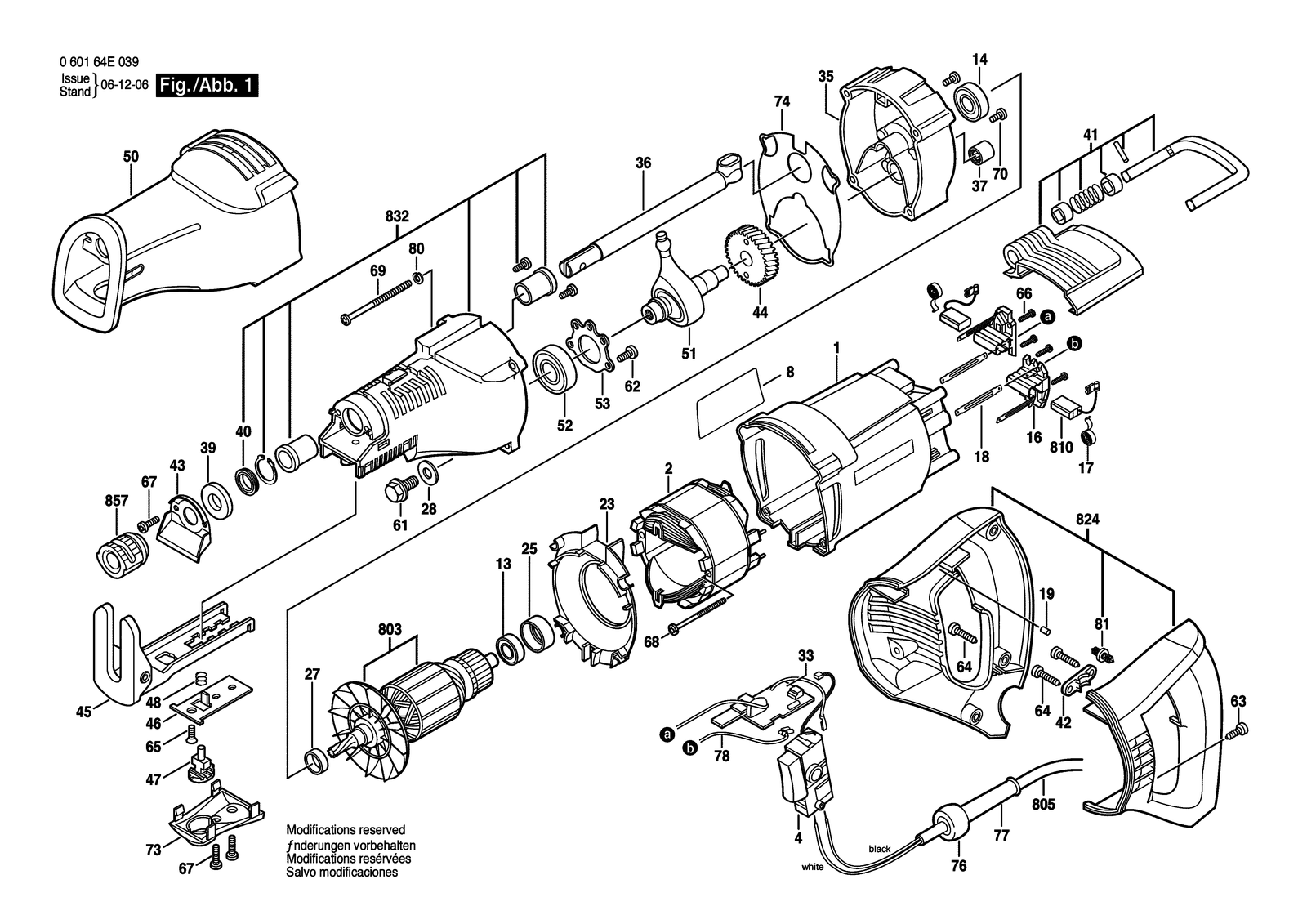 Bosch RS 15 parts diagram, sheet 1