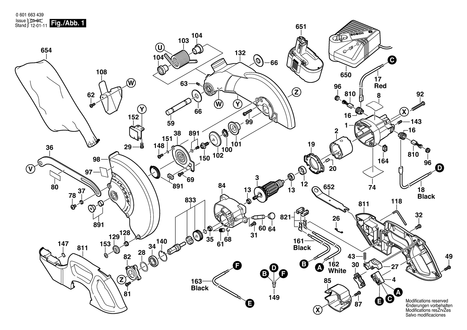 Bosch 3924 parts diagram, sheet 1