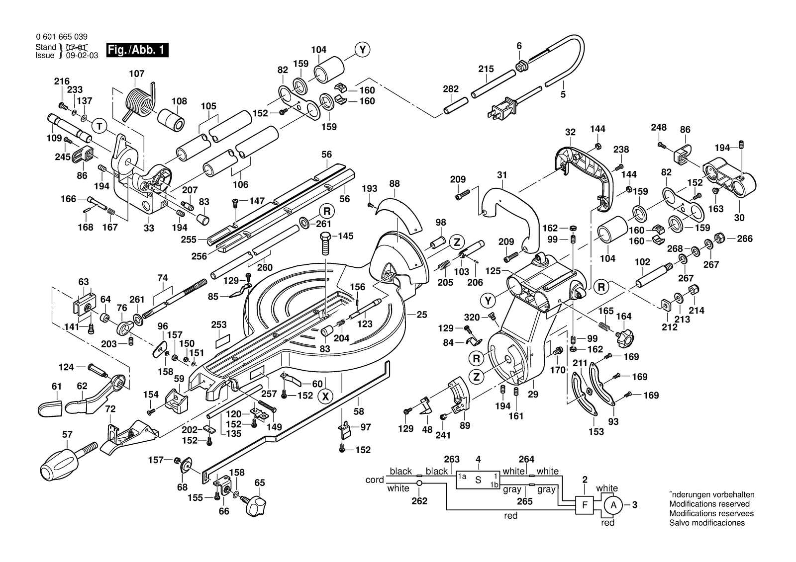 Bosch 4412 parts diagram, sheet 1