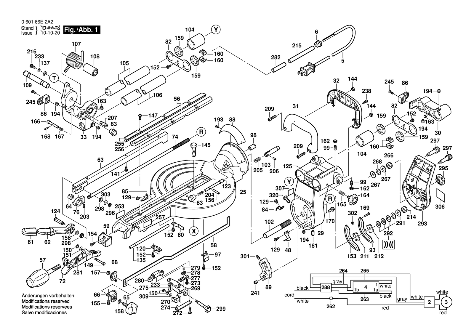 Bosch 4310 parts diagram, sheet 1