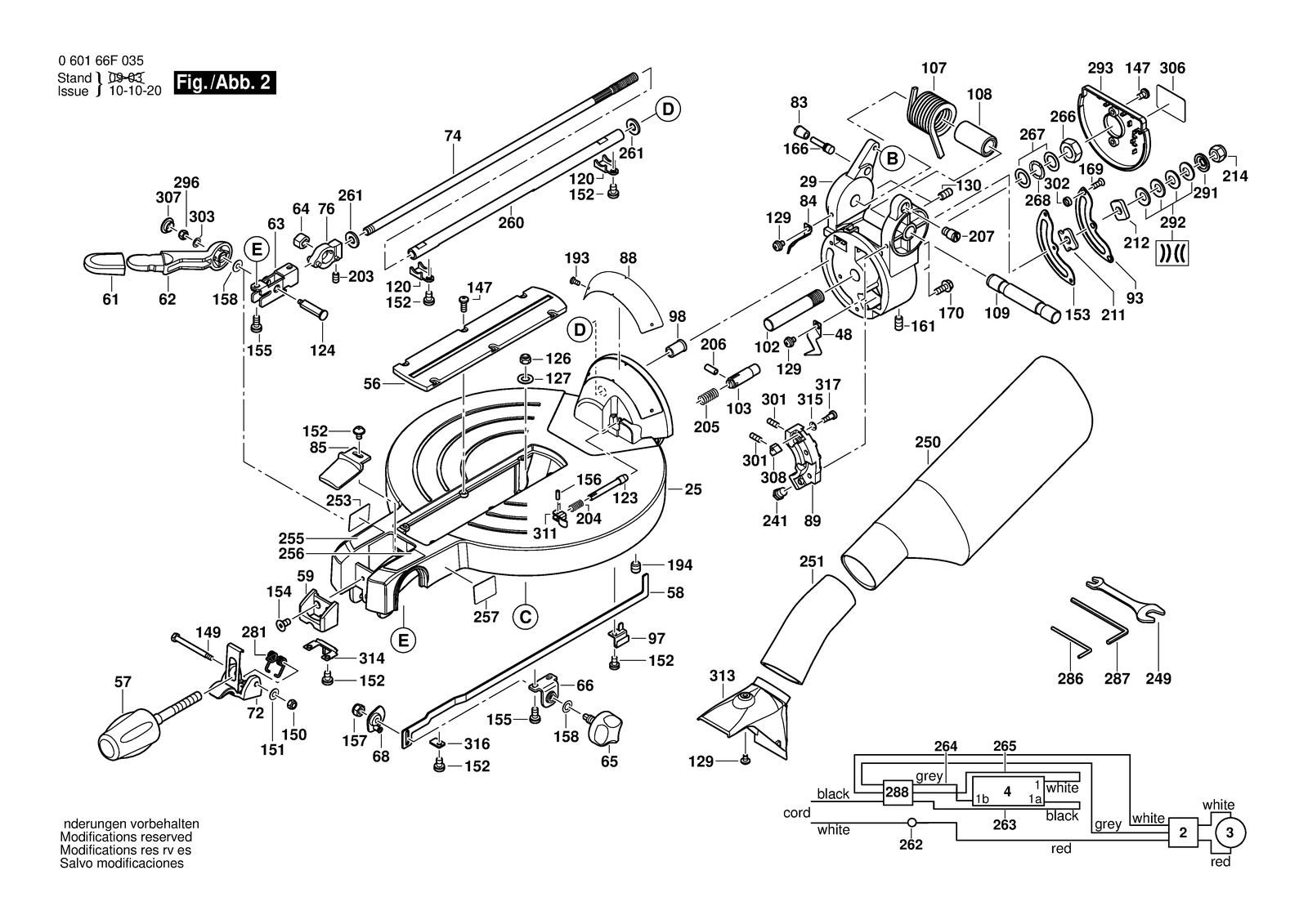 Bosch 4212 parts diagram, sheet 2