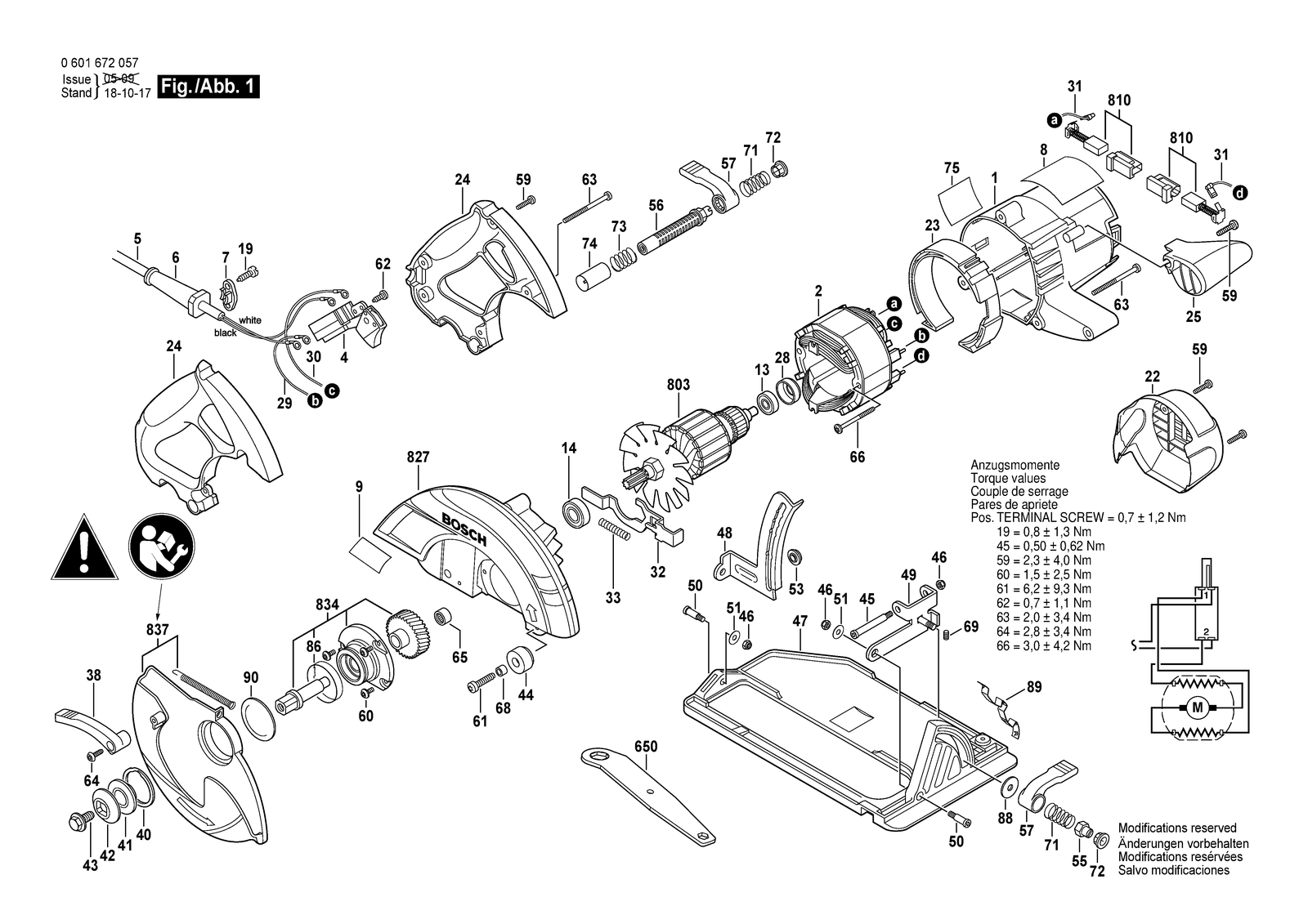 Bosch CS10 parts diagram, sheet 1
