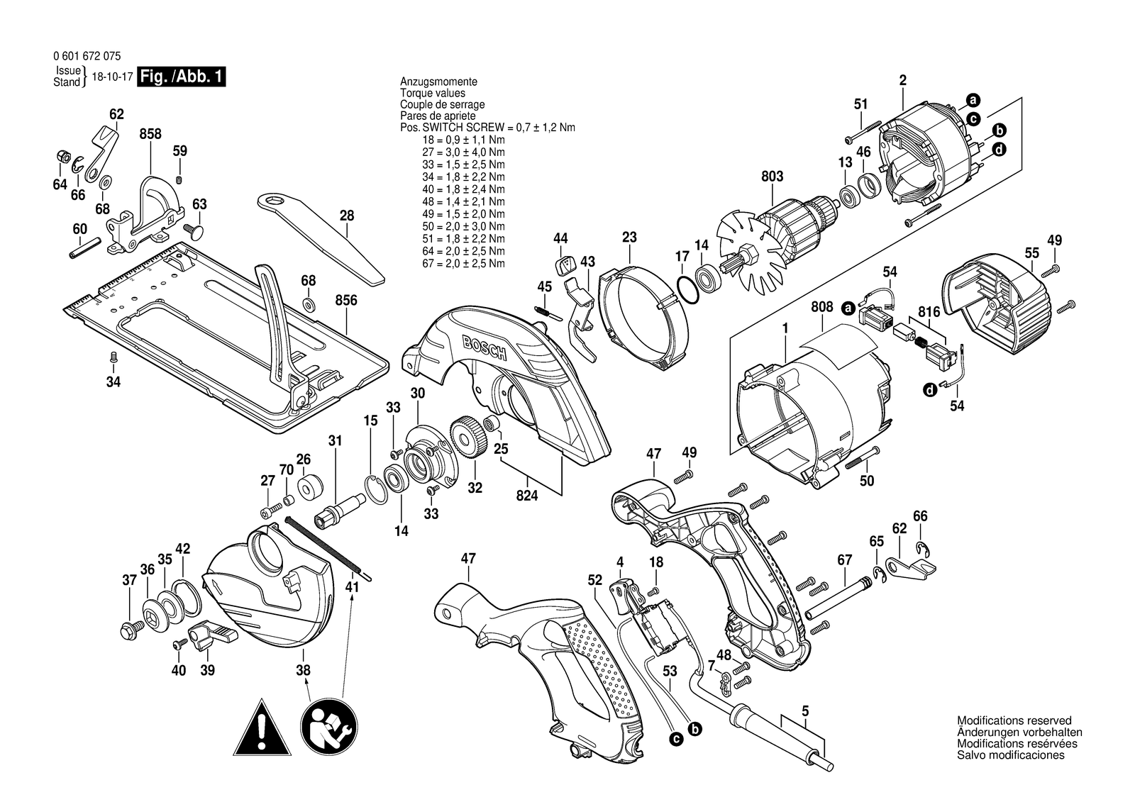 Bosch CS5 parts diagram, sheet 1