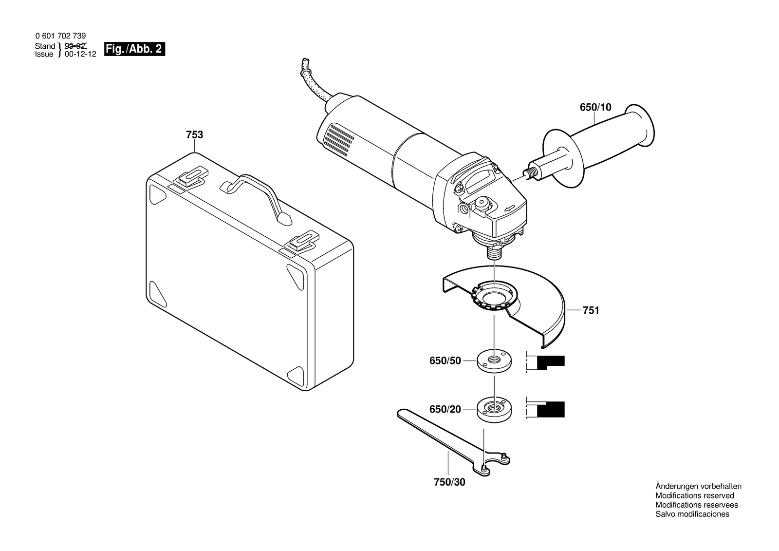 Bosch 1702 AE parts diagram, sheet 2