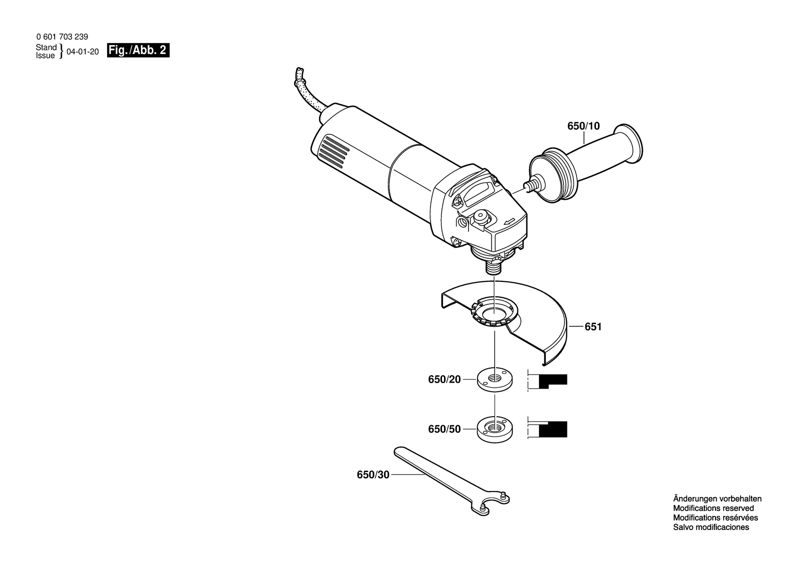 Bosch 1703 EVS parts diagram, sheet 2