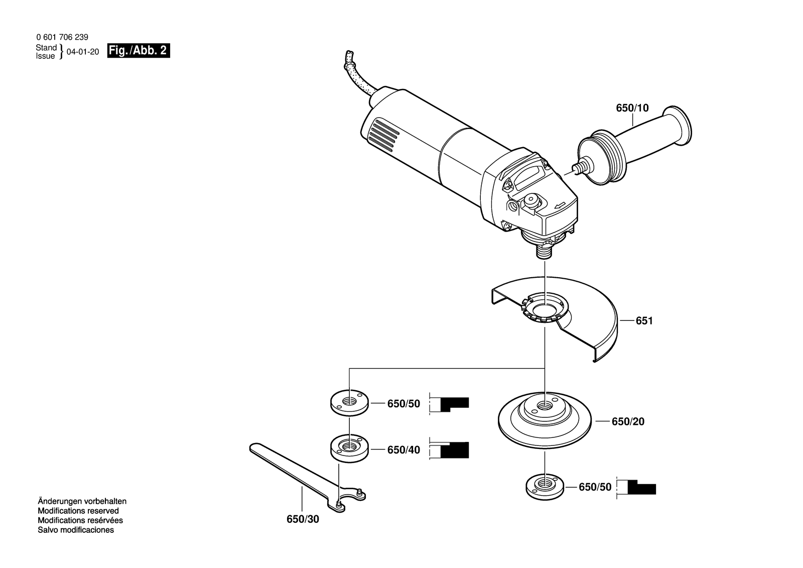 Bosch 1706 EVS parts diagram, sheet 2