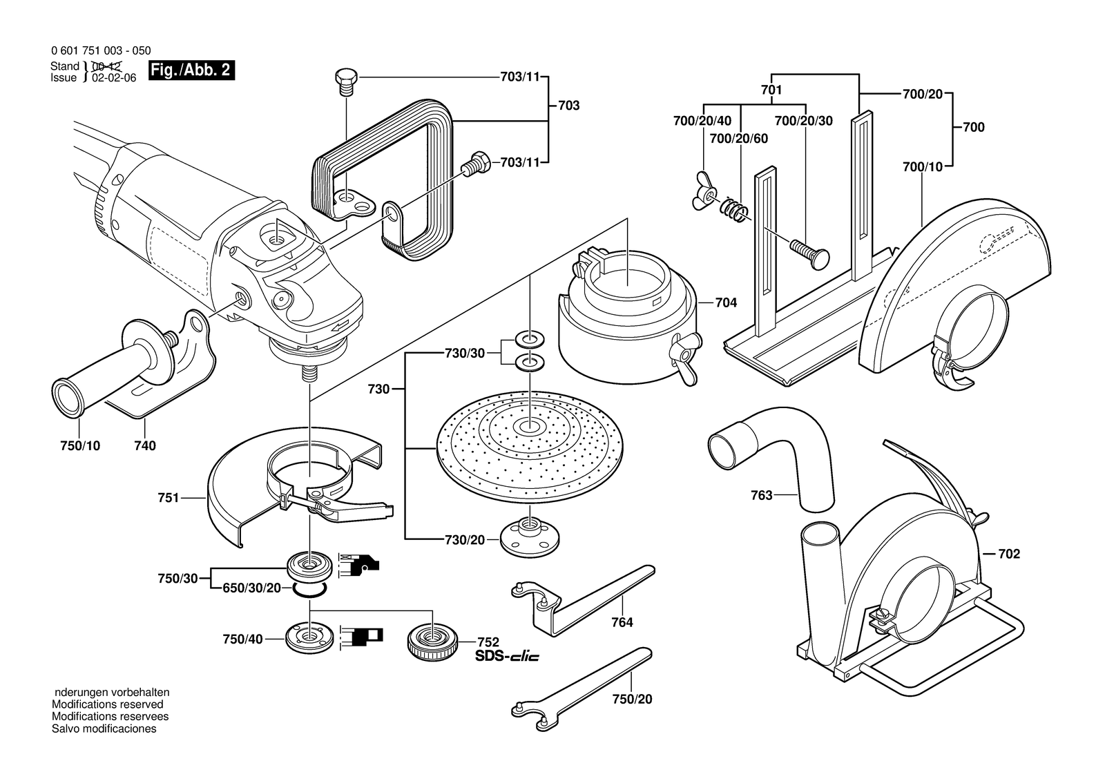 Bosch GWS 20-180 parts diagram, sheet 2