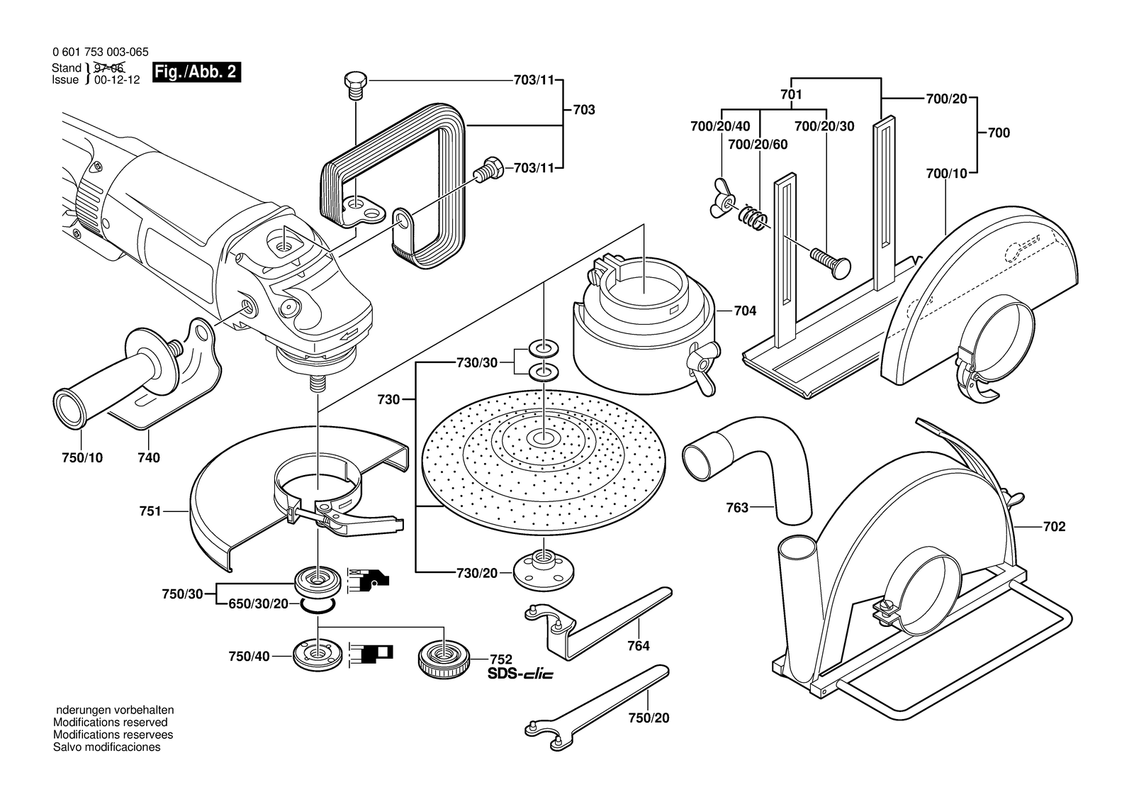 Bosch GWS 23-180 parts diagram, sheet 2
