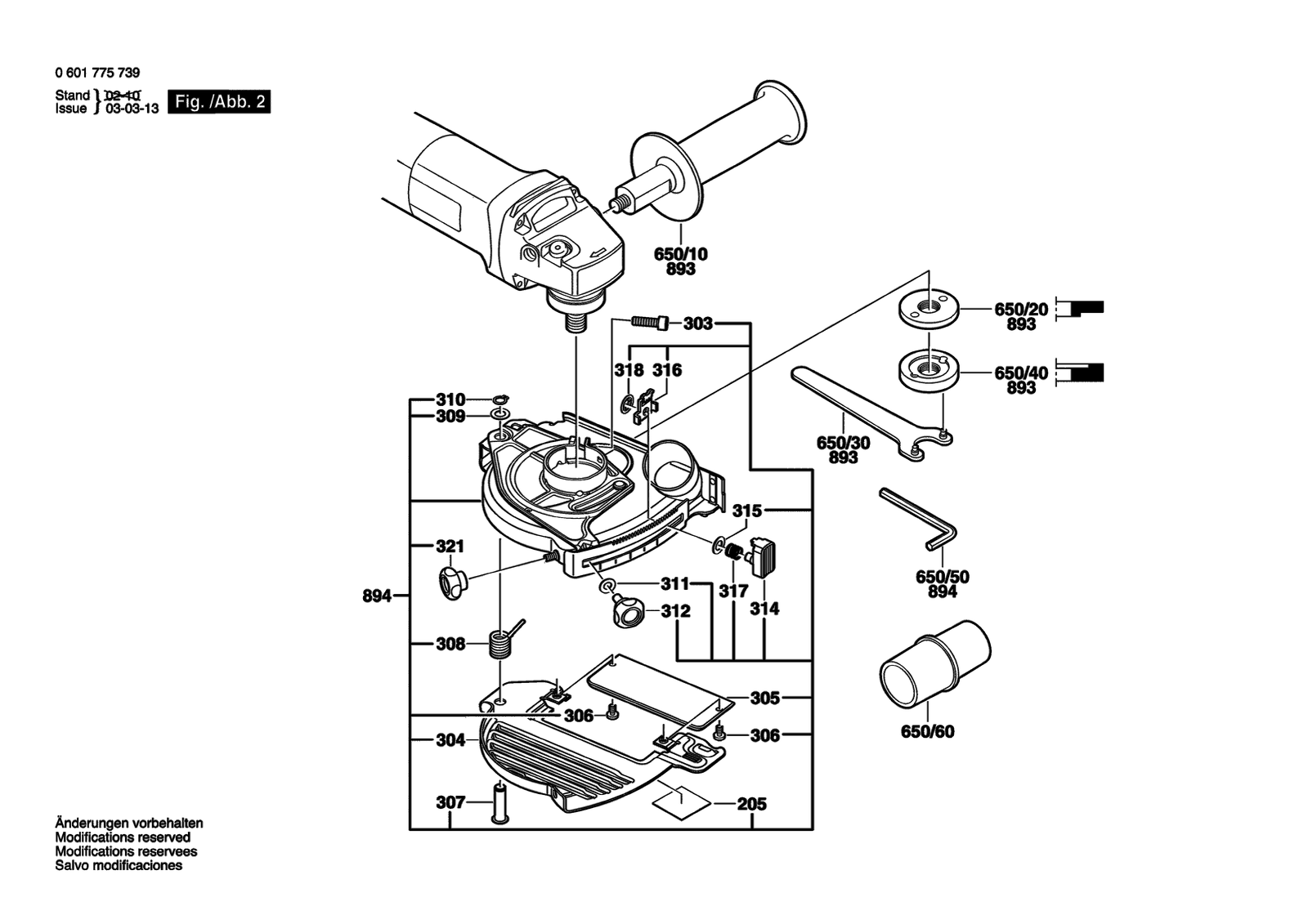 Bosch 1775 E parts diagram, sheet 2