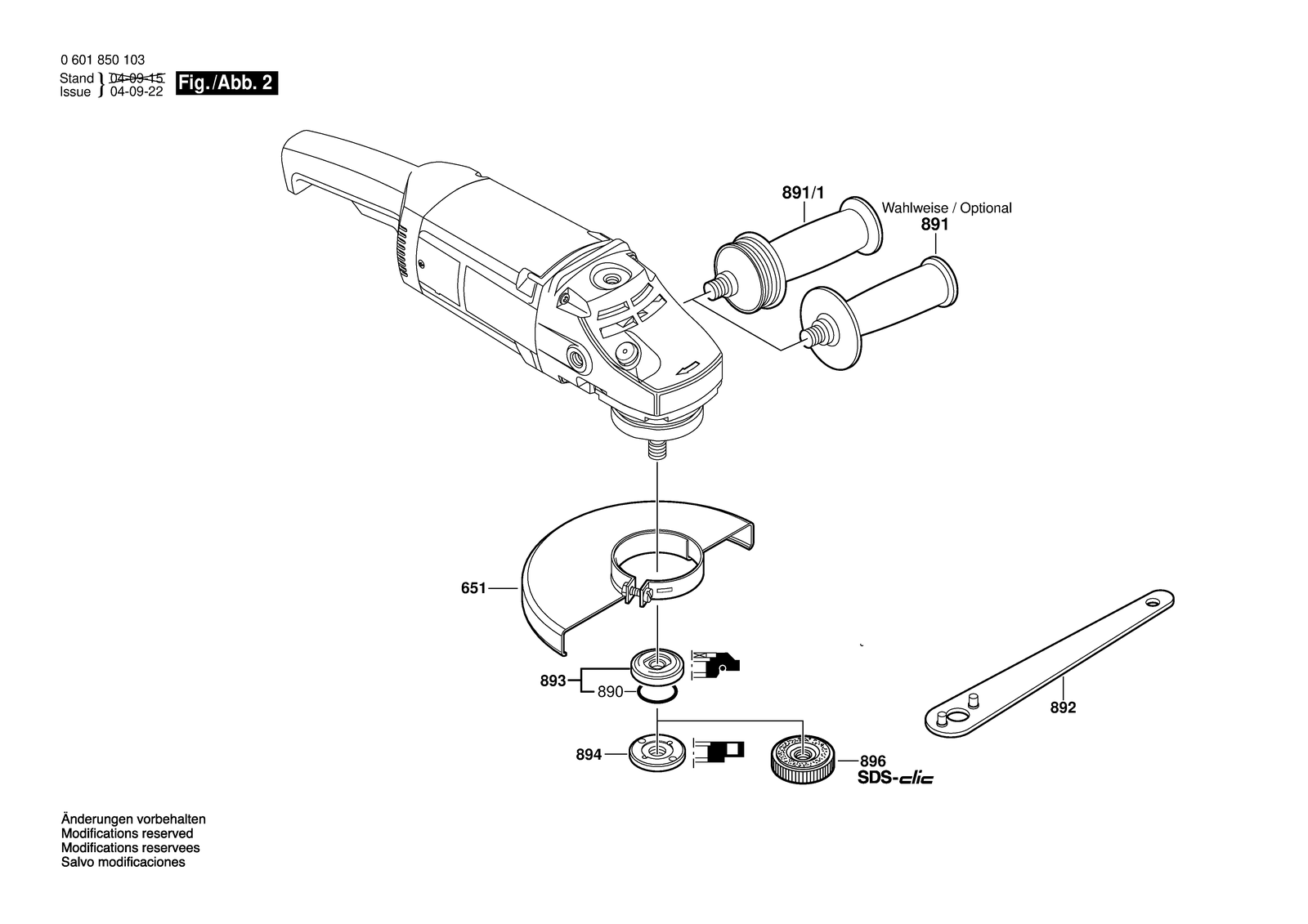 Bosch GWS 20-230 parts diagram, sheet 2