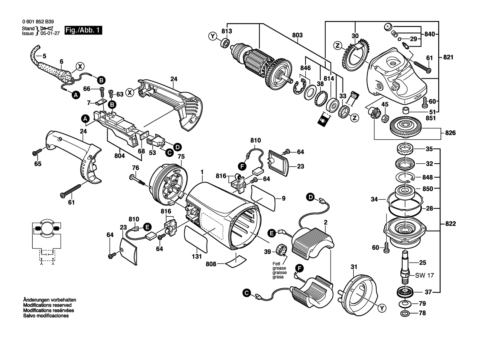 Bosch 1853-6 parts diagram, sheet 1