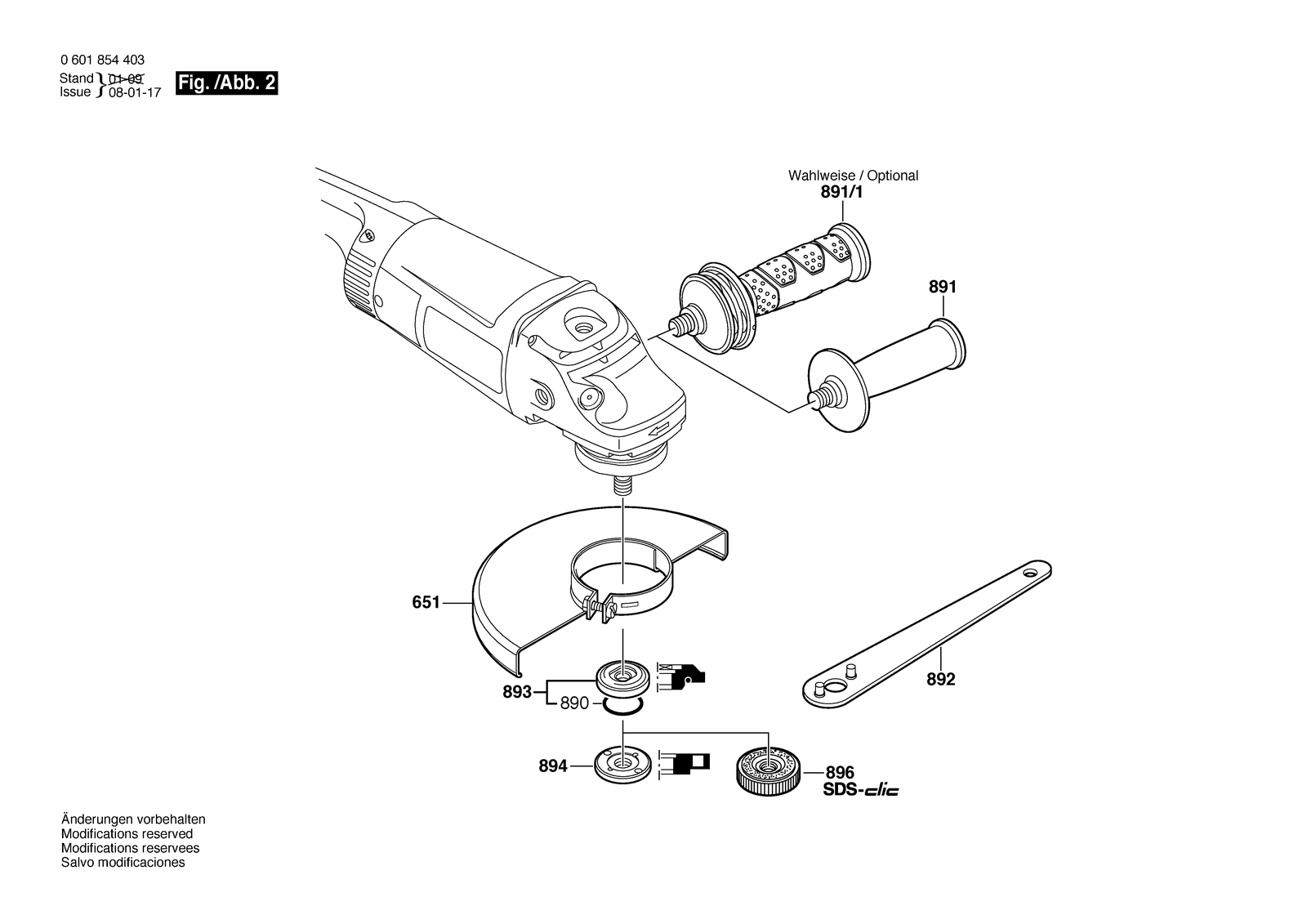 Bosch GWS 24-230 parts diagram, sheet 2