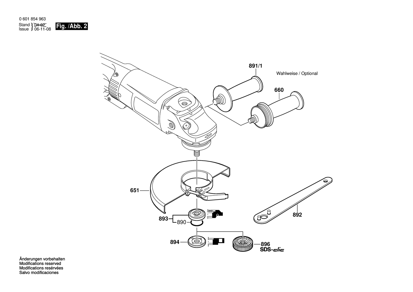 Bosch WKS 230 E parts diagram, sheet 2