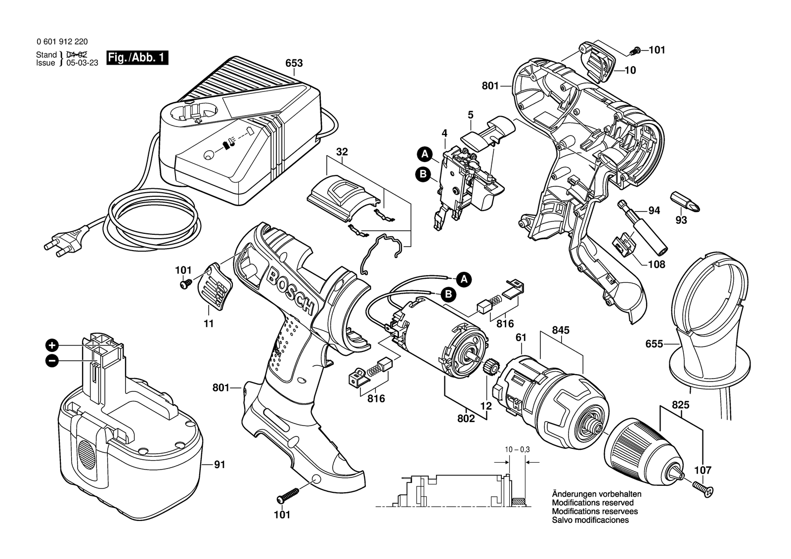 Bosch GSR 24 VE-2 parts diagram, sheet 1