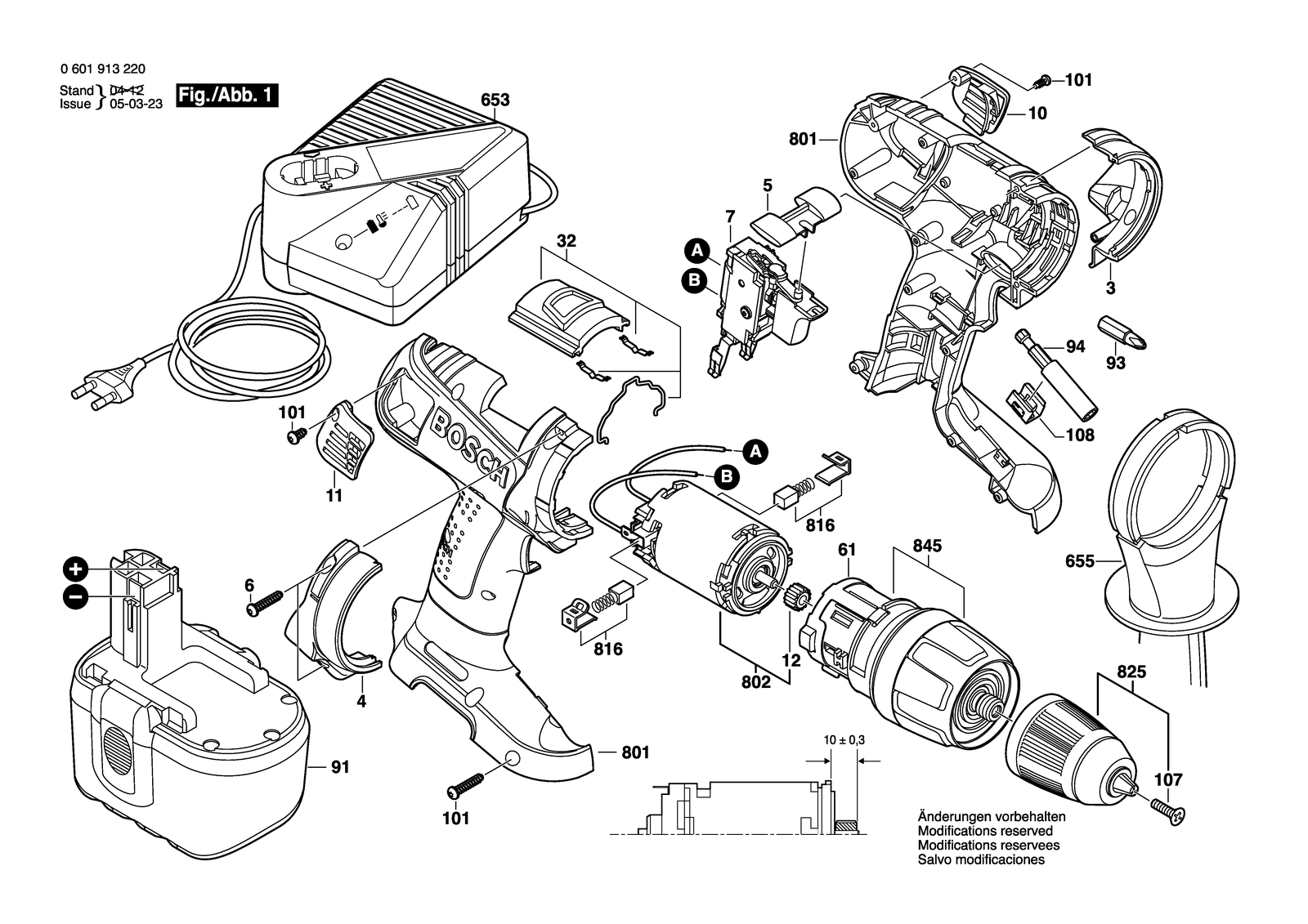 Bosch GSB 24VE-2 parts diagram, sheet 1