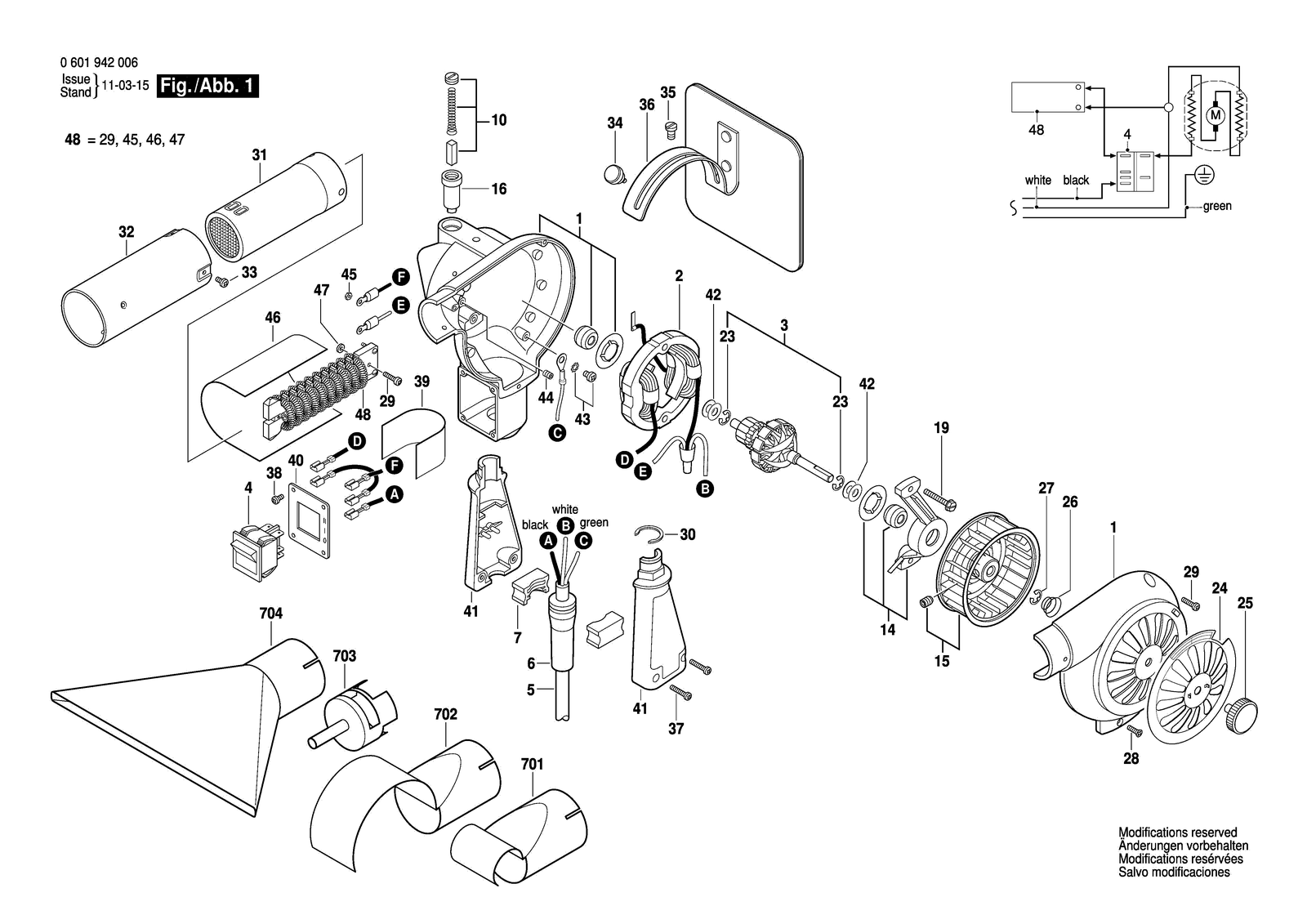 Bosch 1942 parts diagram, sheet 1