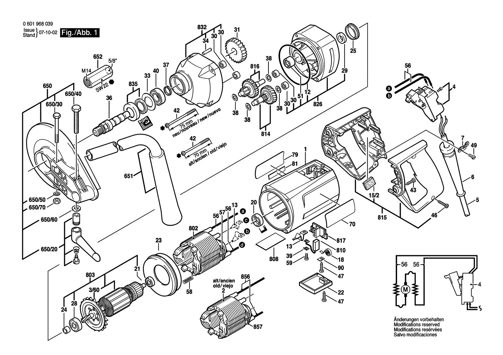 Bosch GRW 9 parts diagram, sheet 1