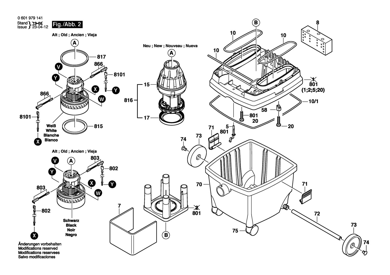 Bosch GAS 25 L SFC parts diagram, sheet 2