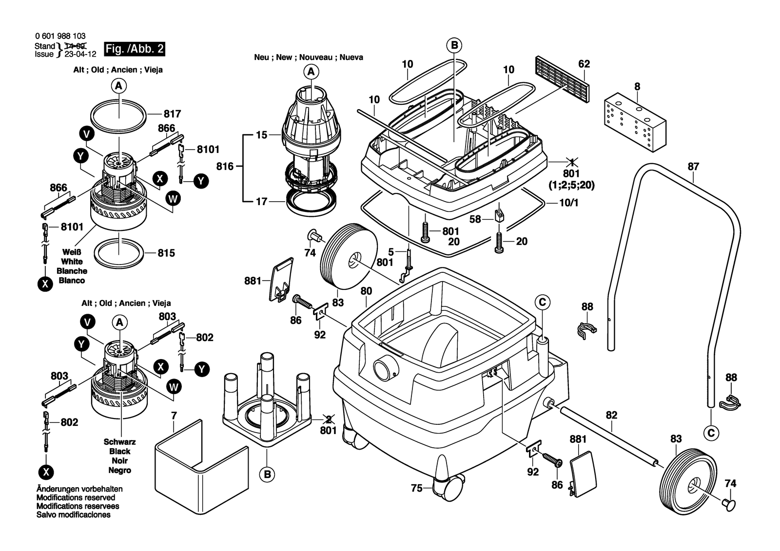 Bosch GAS 50 M parts diagram, sheet 2