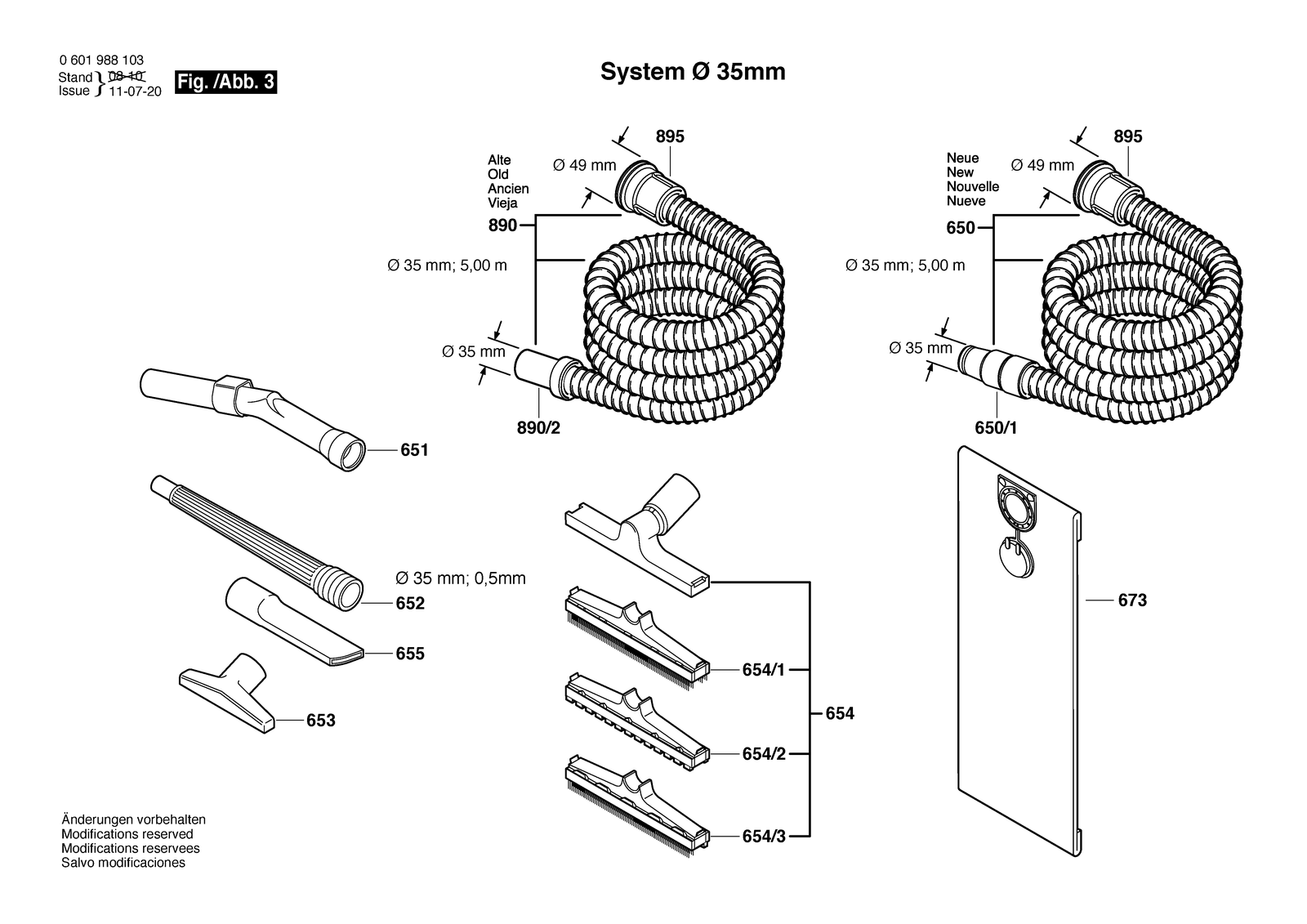 Bosch GAS 50 M parts diagram, sheet 3