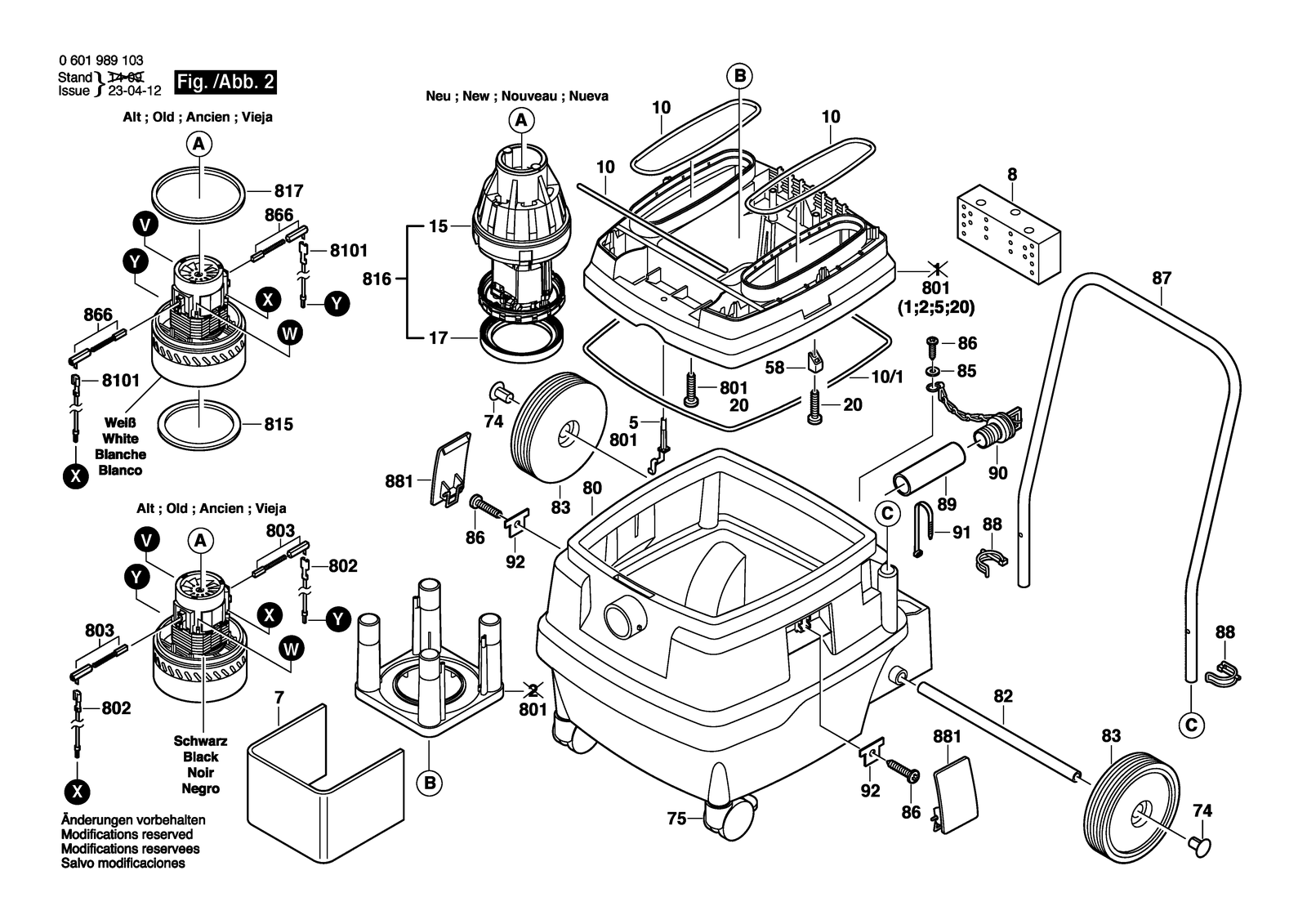 Bosch GAS 50 parts diagram, sheet 2