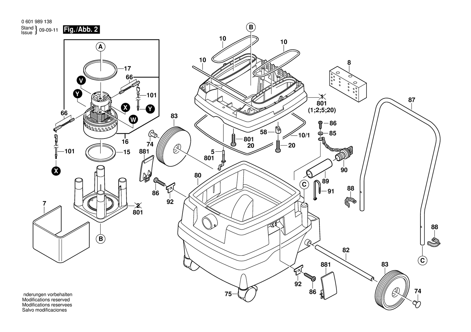 Bosch GAS 50 parts diagram, sheet 2