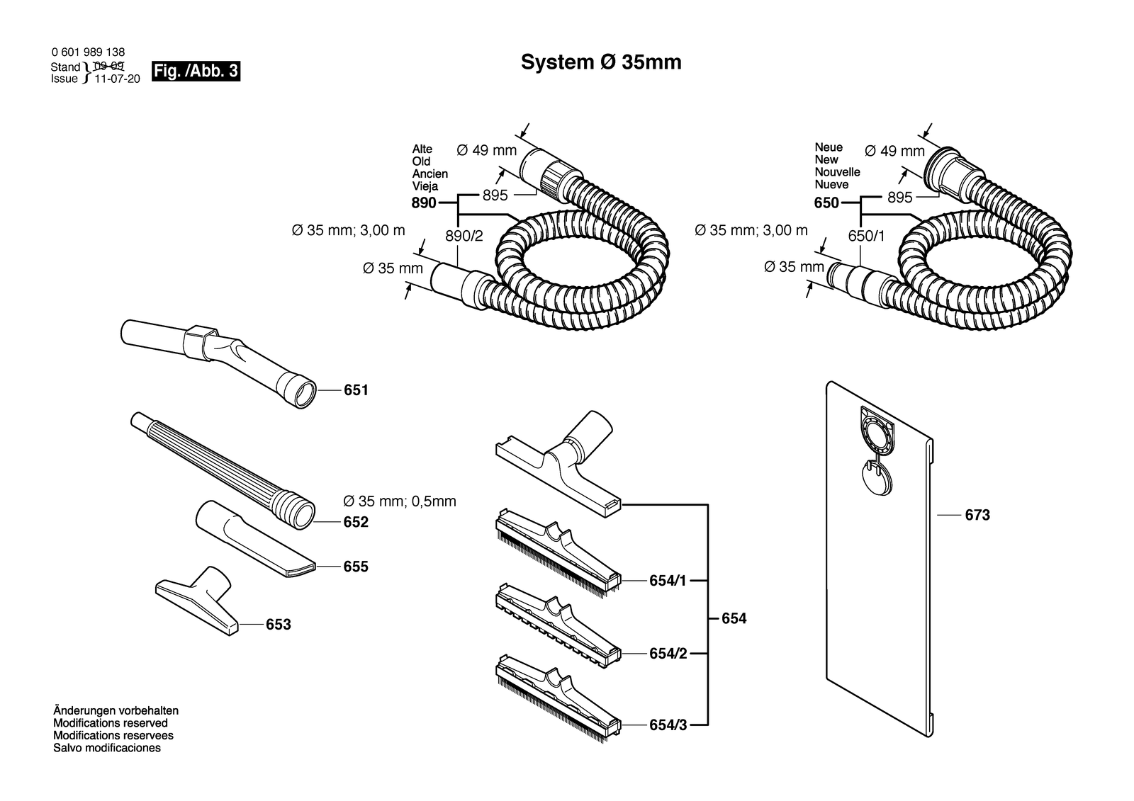 Bosch GAS 50 parts diagram, sheet 3