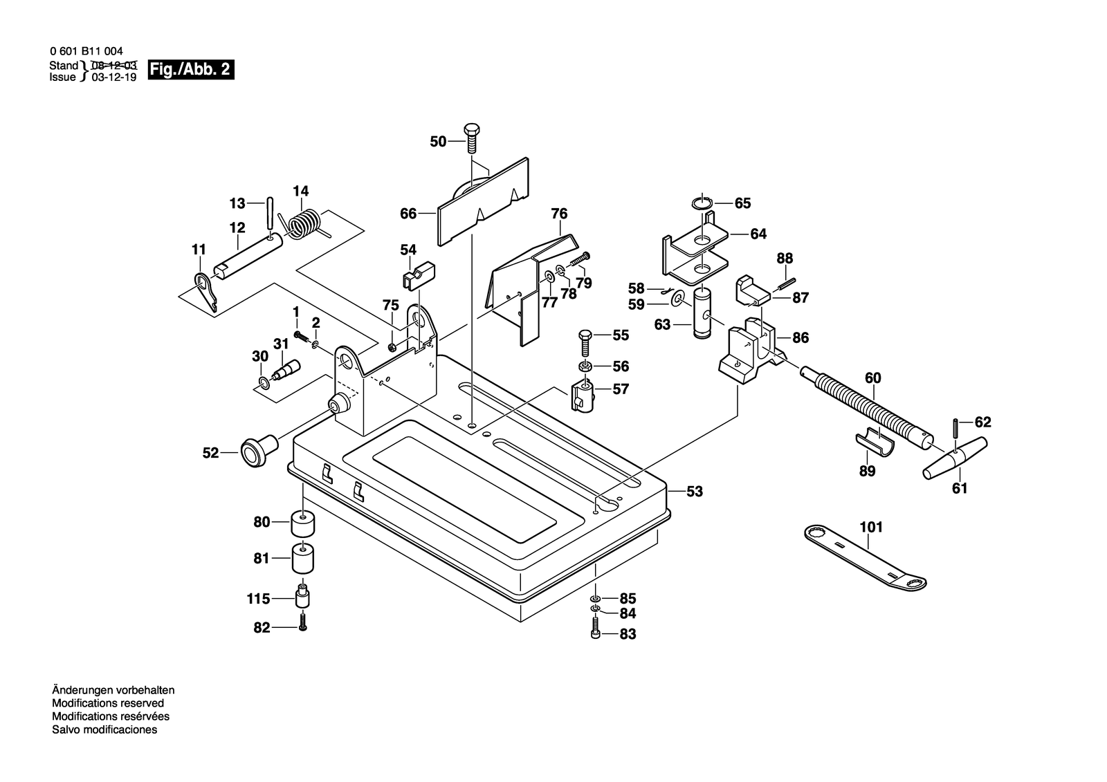 Bosch GCO 14-2 parts diagram, sheet 2