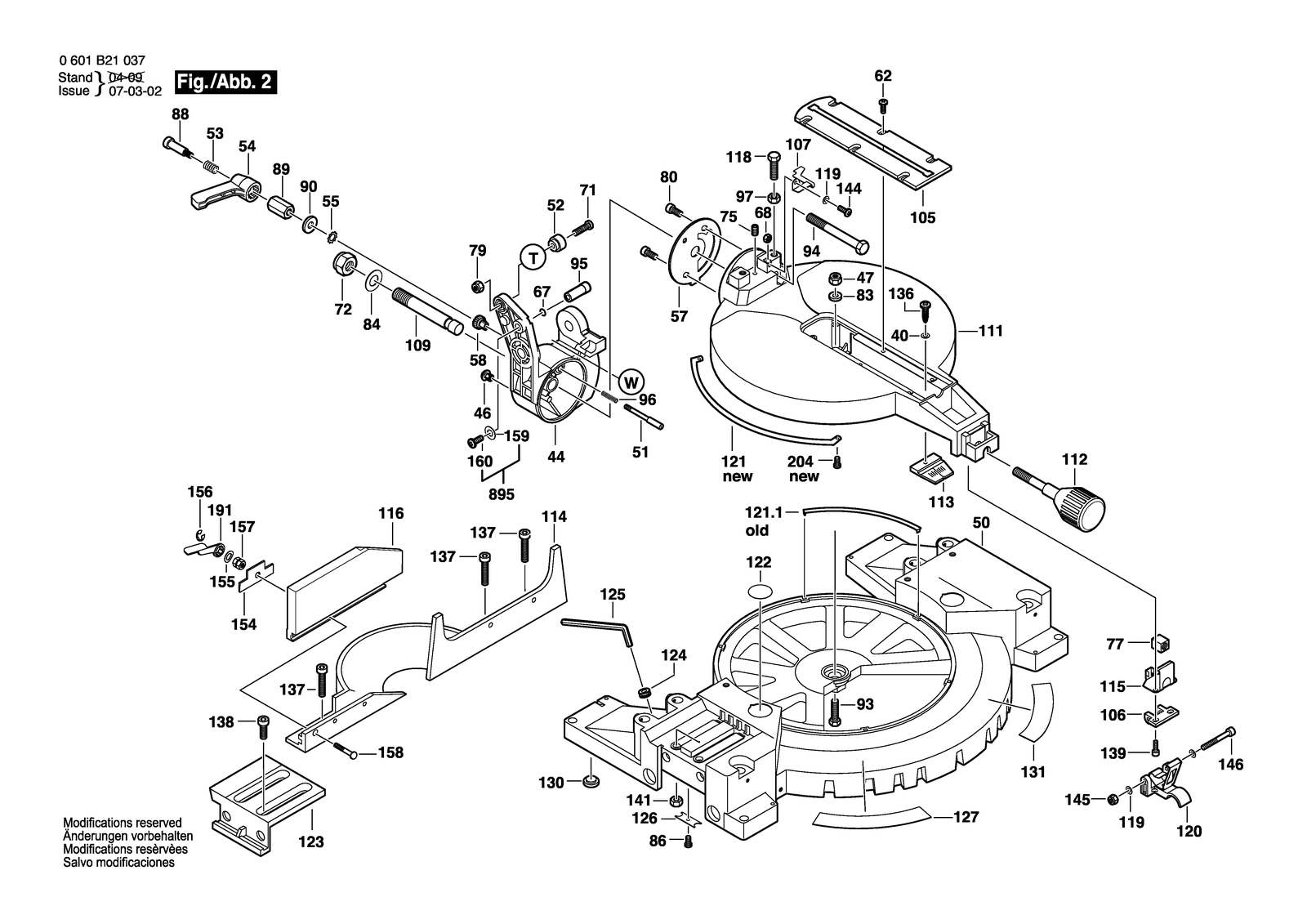 Bosch GCM 12 parts diagram, sheet 2