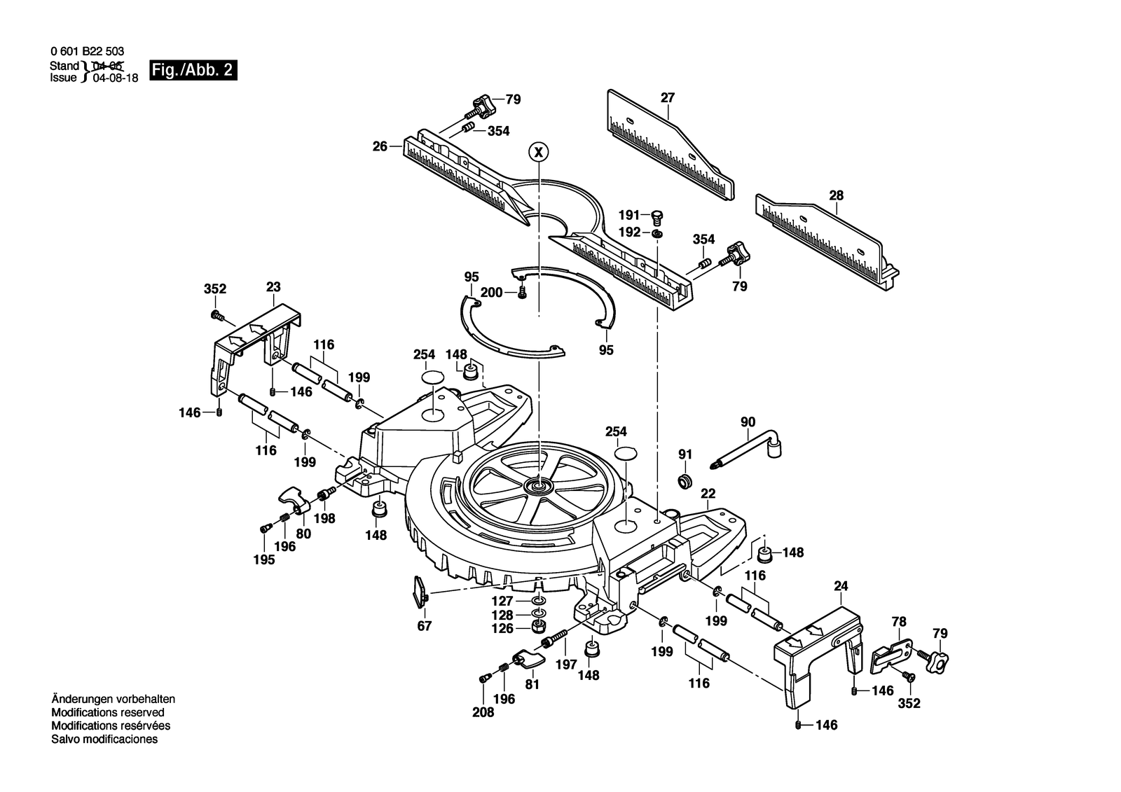 Bosch GCM 10 SD parts diagram, sheet 2
